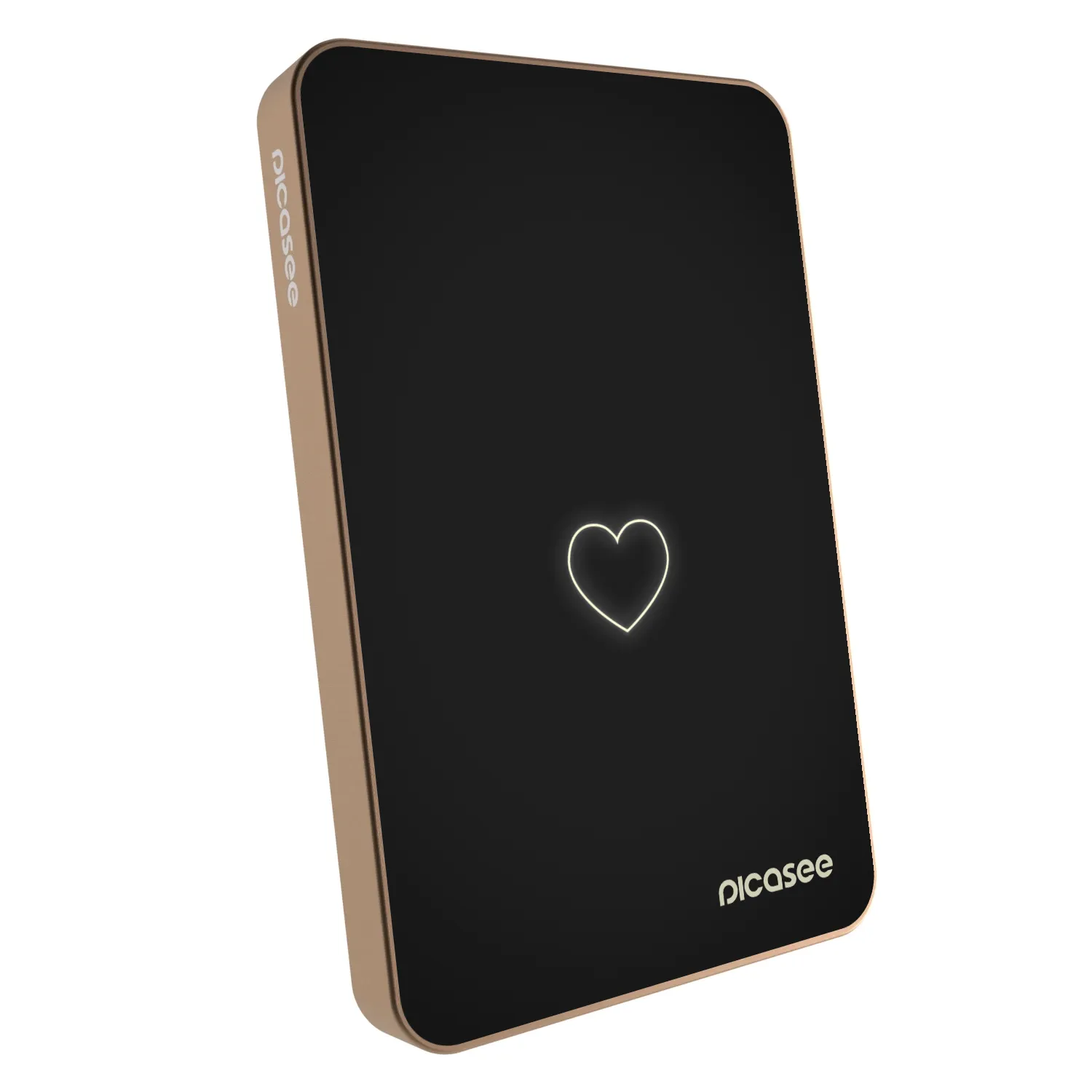 Picasee Powerbanka s MagSafe 5 000 mAh Zlatá - Heart