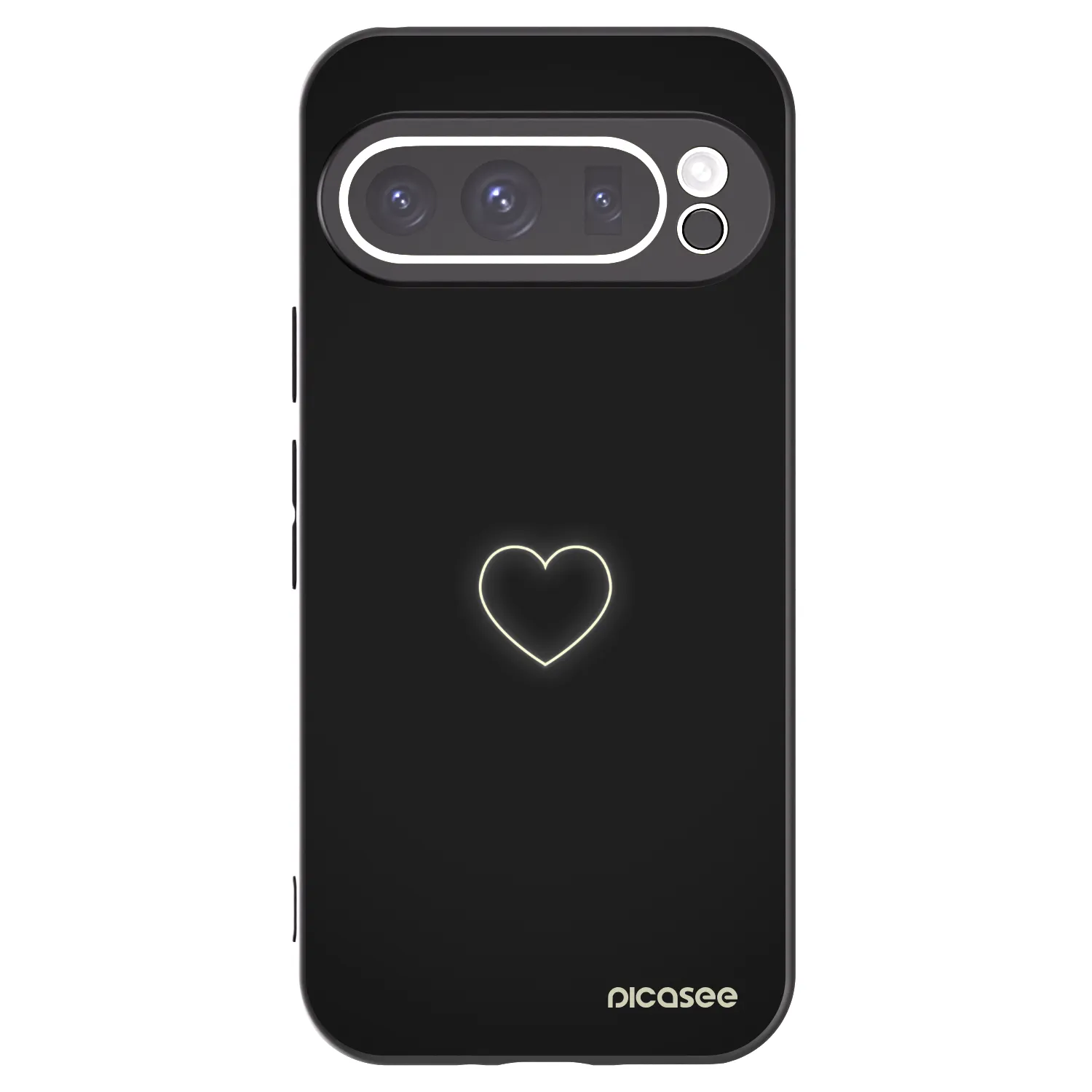 Picasee silikonový černý obal pro Google Pixel 9 Pro XL - Heart