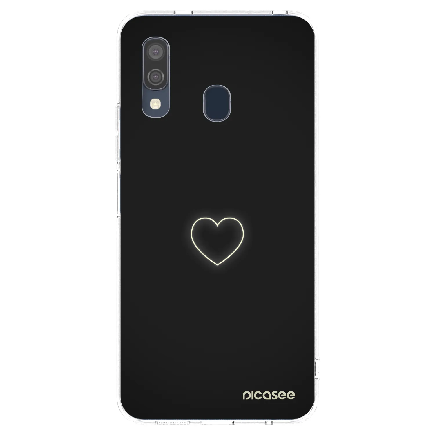 Picasee silikonový průhledný obal pro Samsung Galaxy A40 A405F - Heart