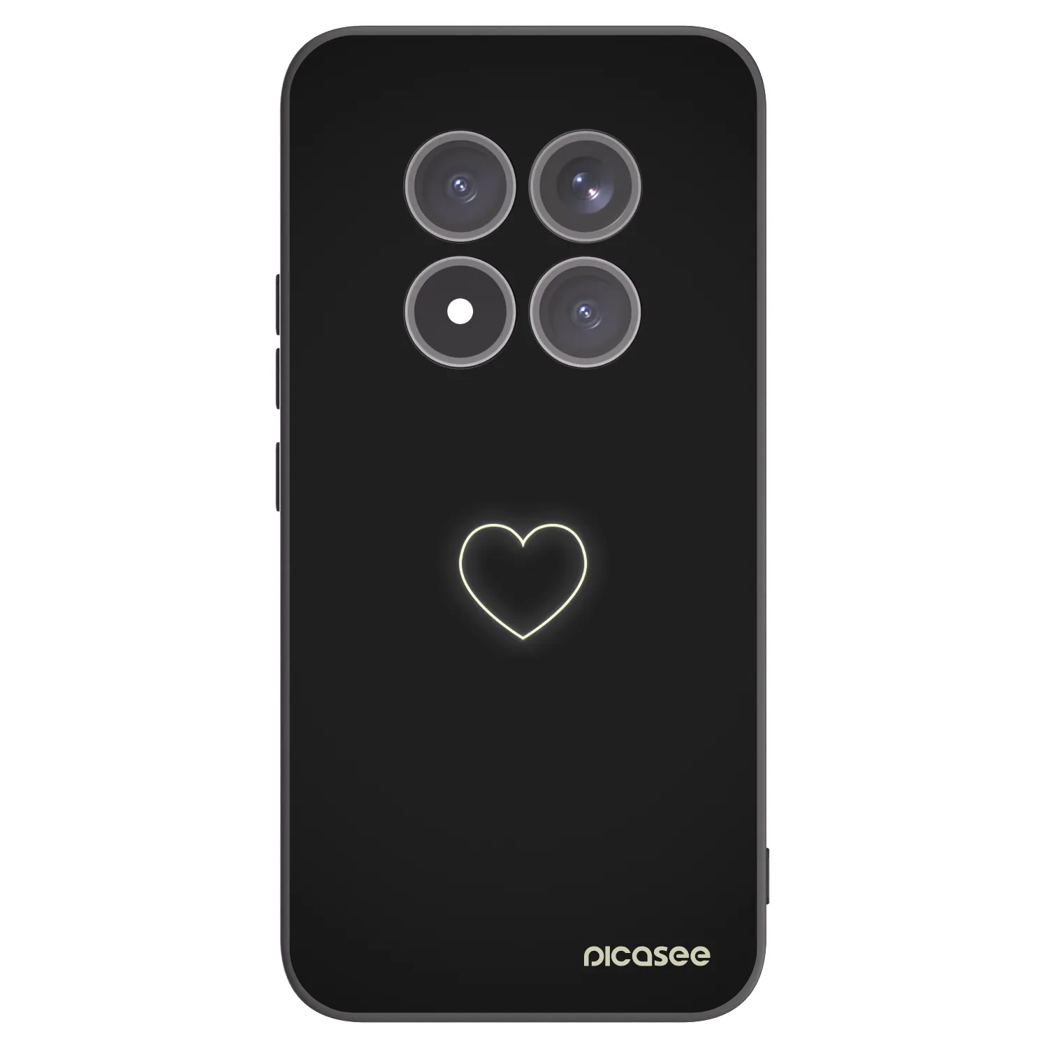 Picasee silikonový černý obal pro Xiaomi Redmi Note 15 Pro+ - Heart