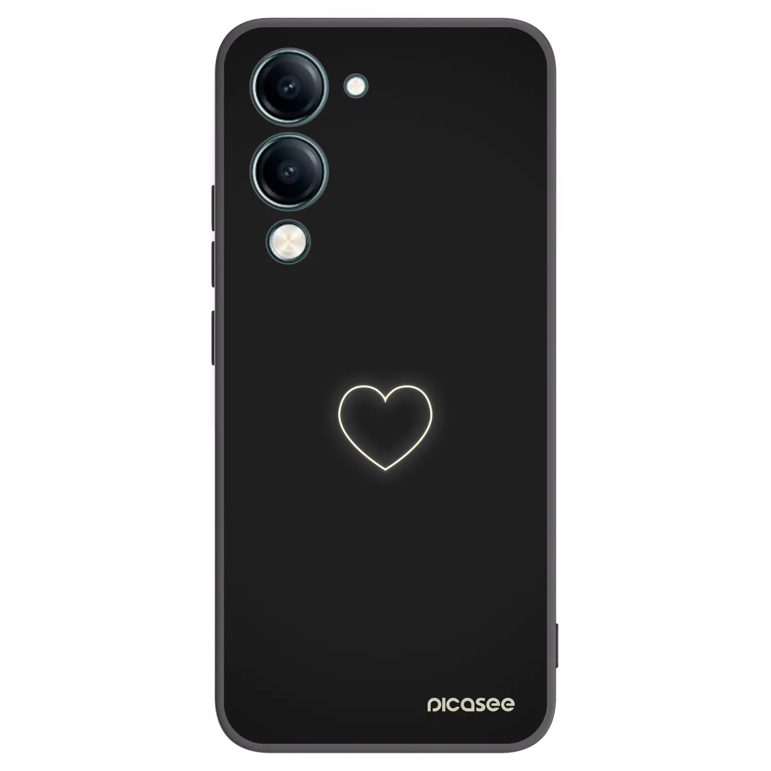 Picasee silikonový černý obal pro Vivo Y29s 5G - Heart