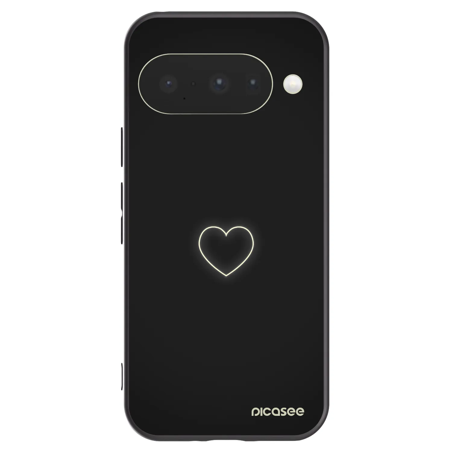 Picasee silikonový černý obal pro Google Pixel 10 - Heart