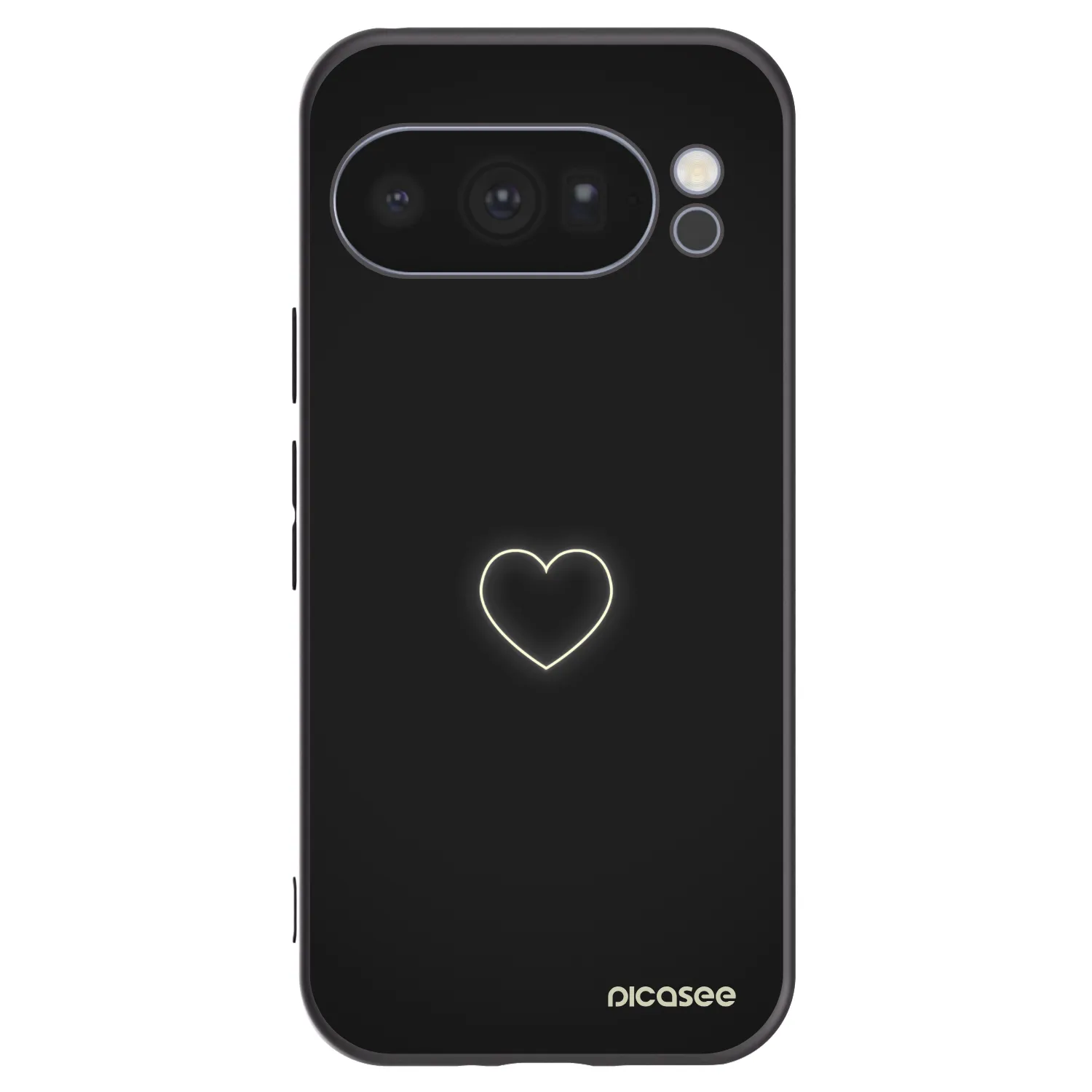 Picasee silikonový černý obal pro Google Pixel 10 Pro - Heart