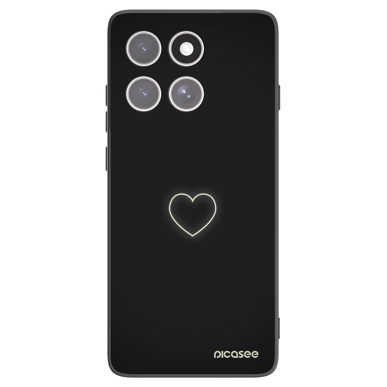 Picasee silikonový černý obal pro Motorola Edge 60 Fusion - Heart