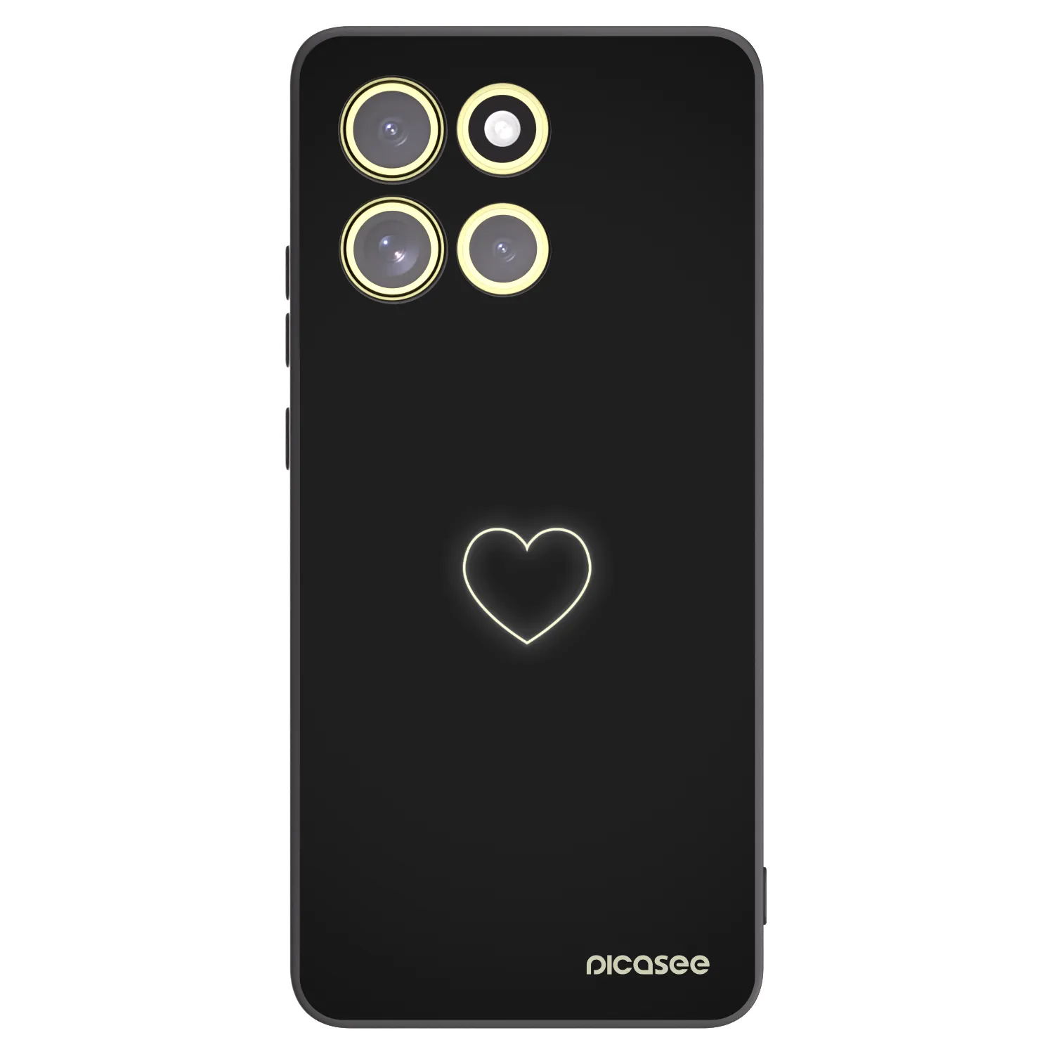 Picasee silikonový černý obal pro Motorola Moto G86 Power 5G - Heart