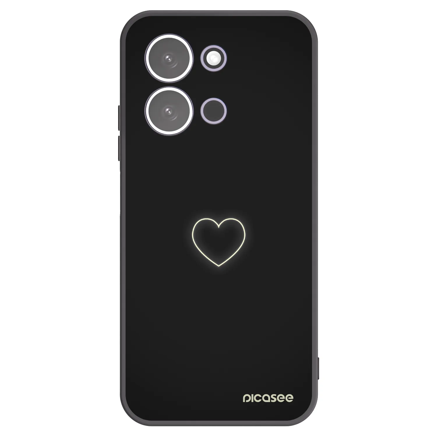 Picasee silikonový černý obal pro Xiaomi Redmi 15C 5G - Heart