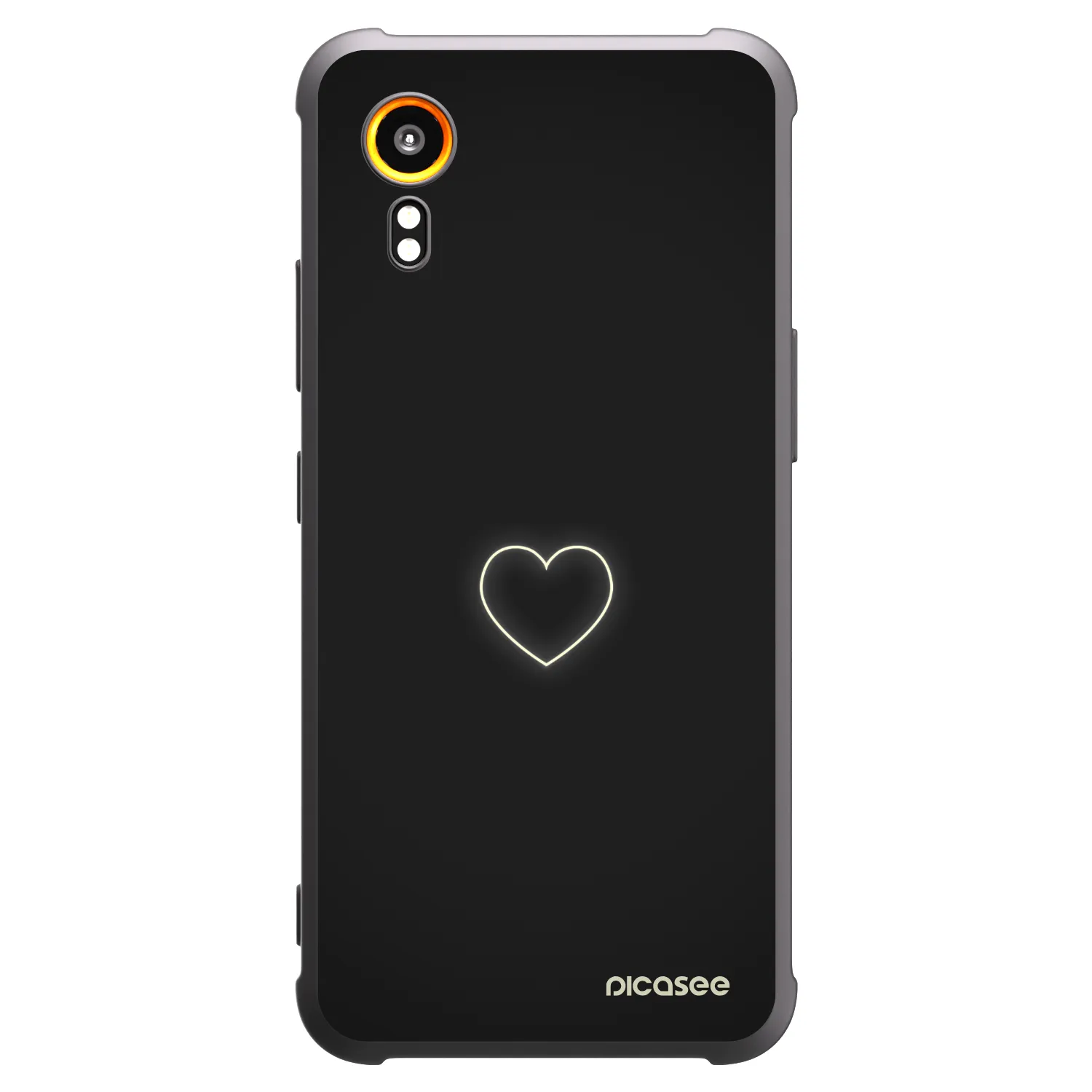 Picasee silikonový černý obal pro Samsung Galaxy Xcover 7 - Heart