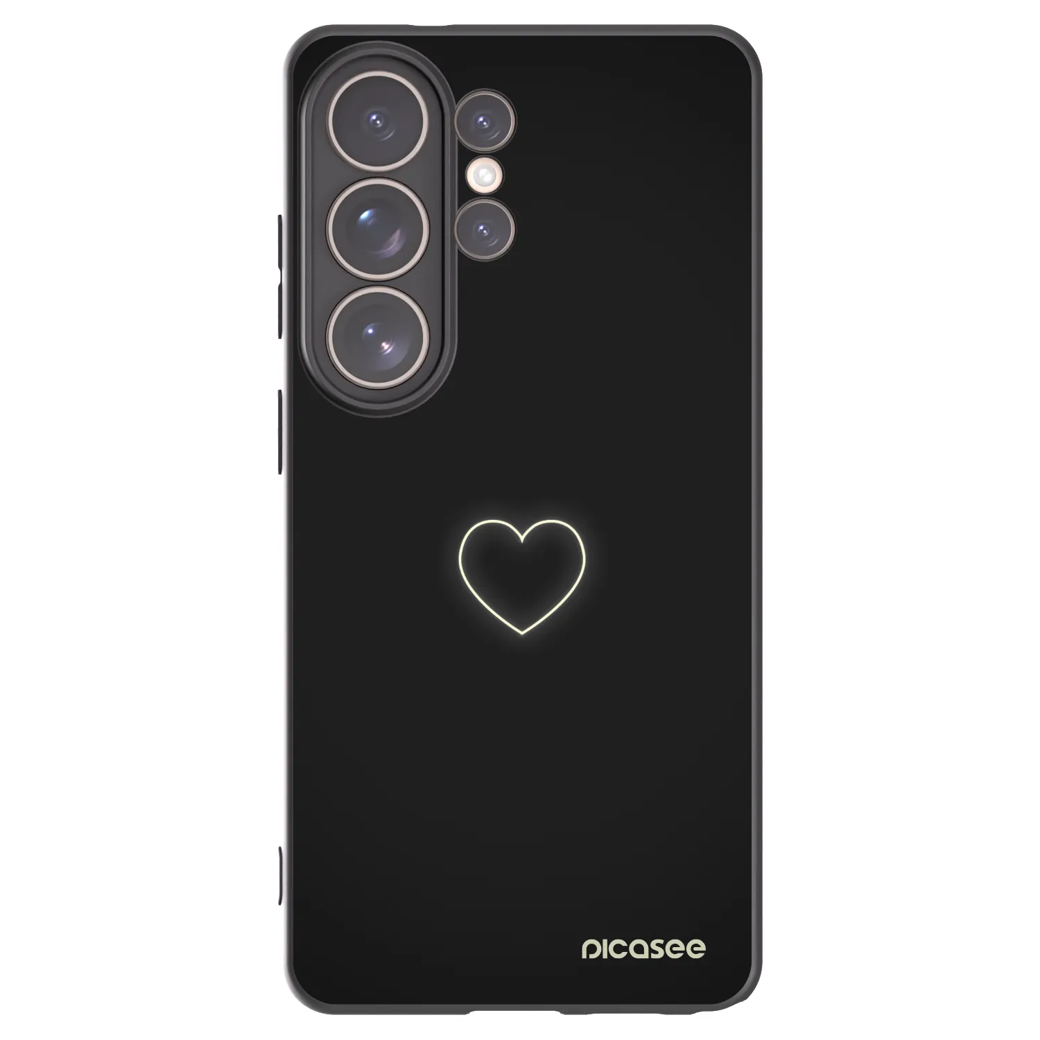 Picasee silikonový černý obal pro Samsung Galaxy S26 Ultra - Heart