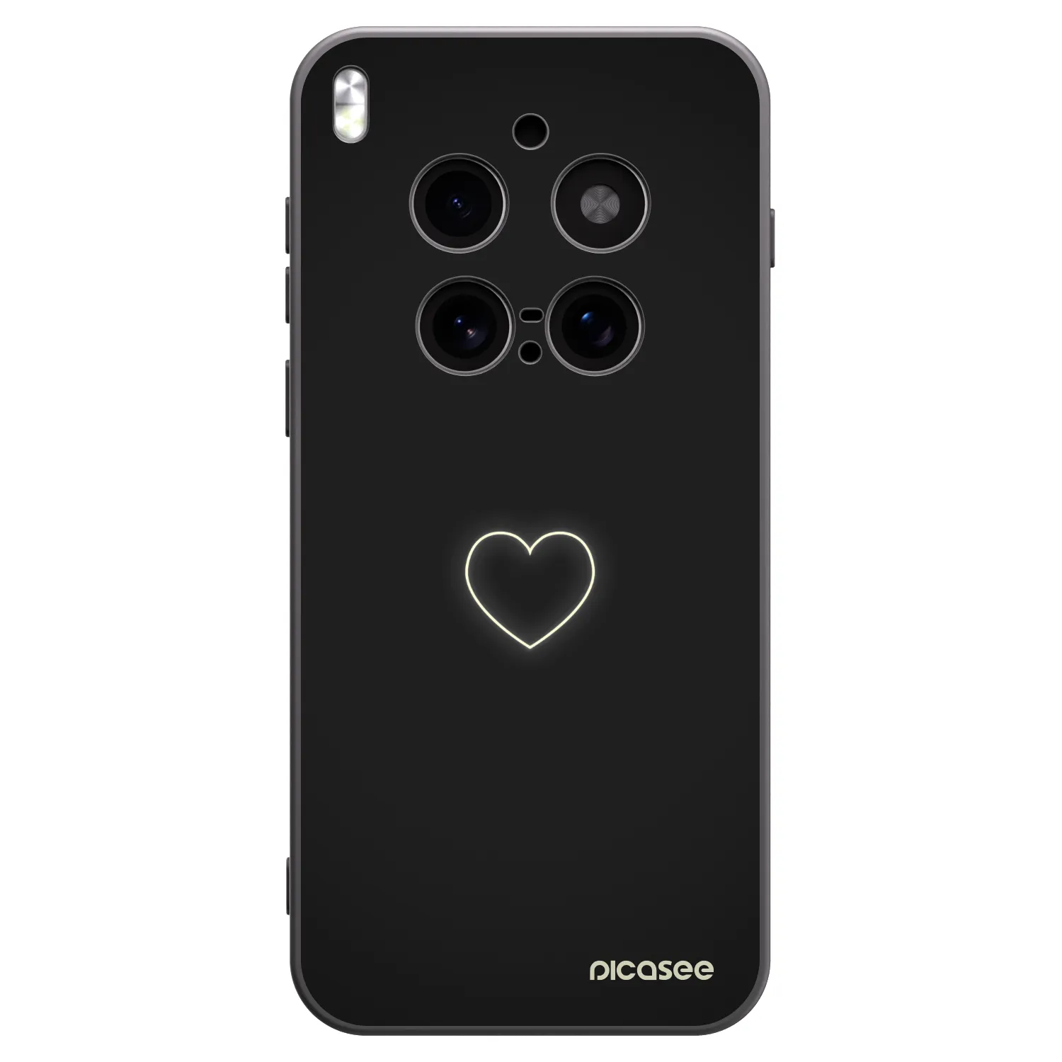Picasee silikonový černý obal pro Vivo X300 Pro - Heart