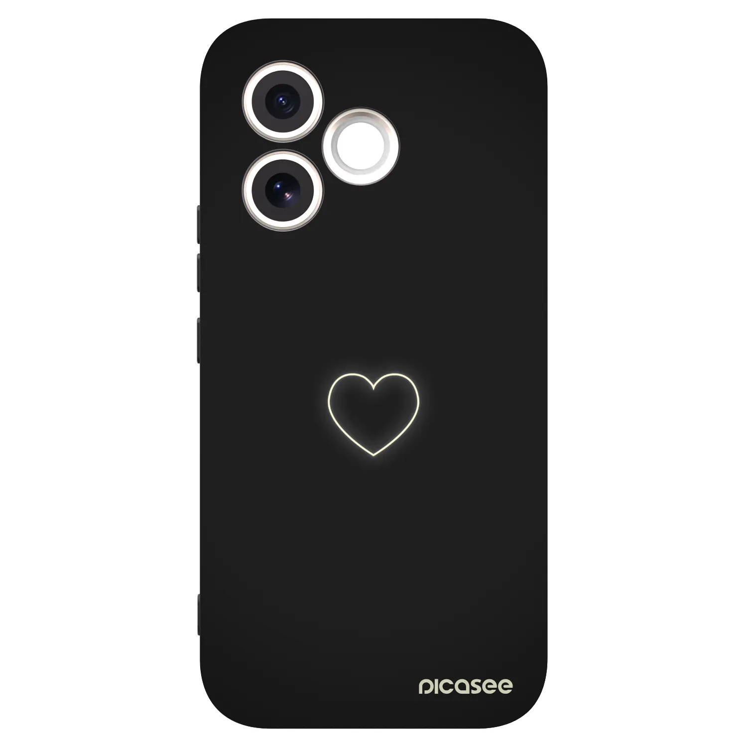 Picasee silikonový černý obal pro Honor 600 Lite - Heart