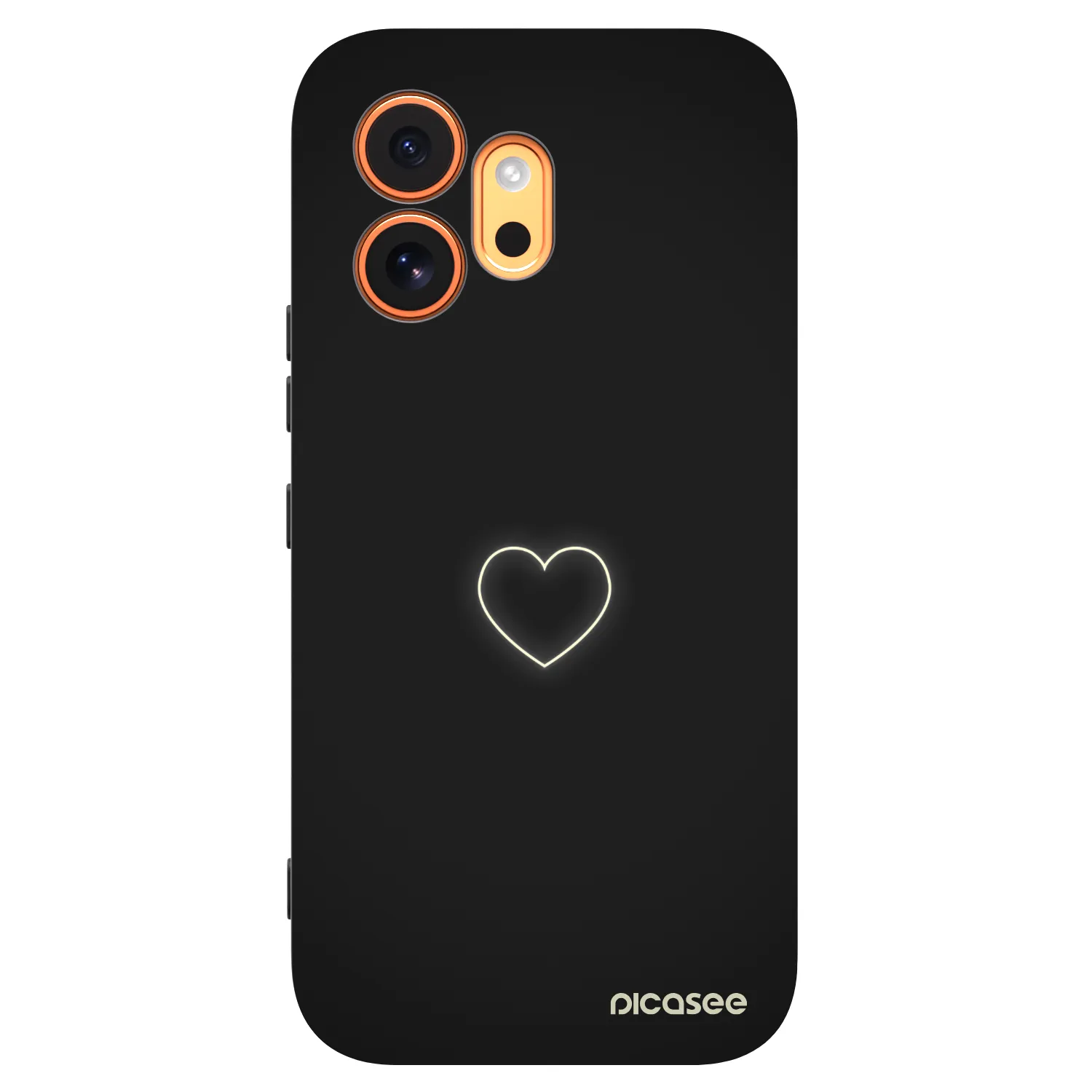 Picasee silikonový černý obal pro Honor 600 - Heart