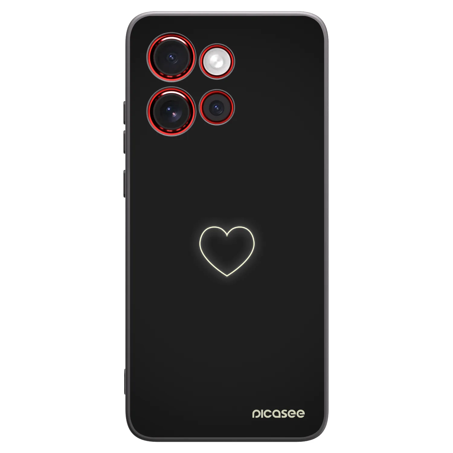 Picasee silikonový černý obal pro Motorola Edge 60 Neo 5G - Heart