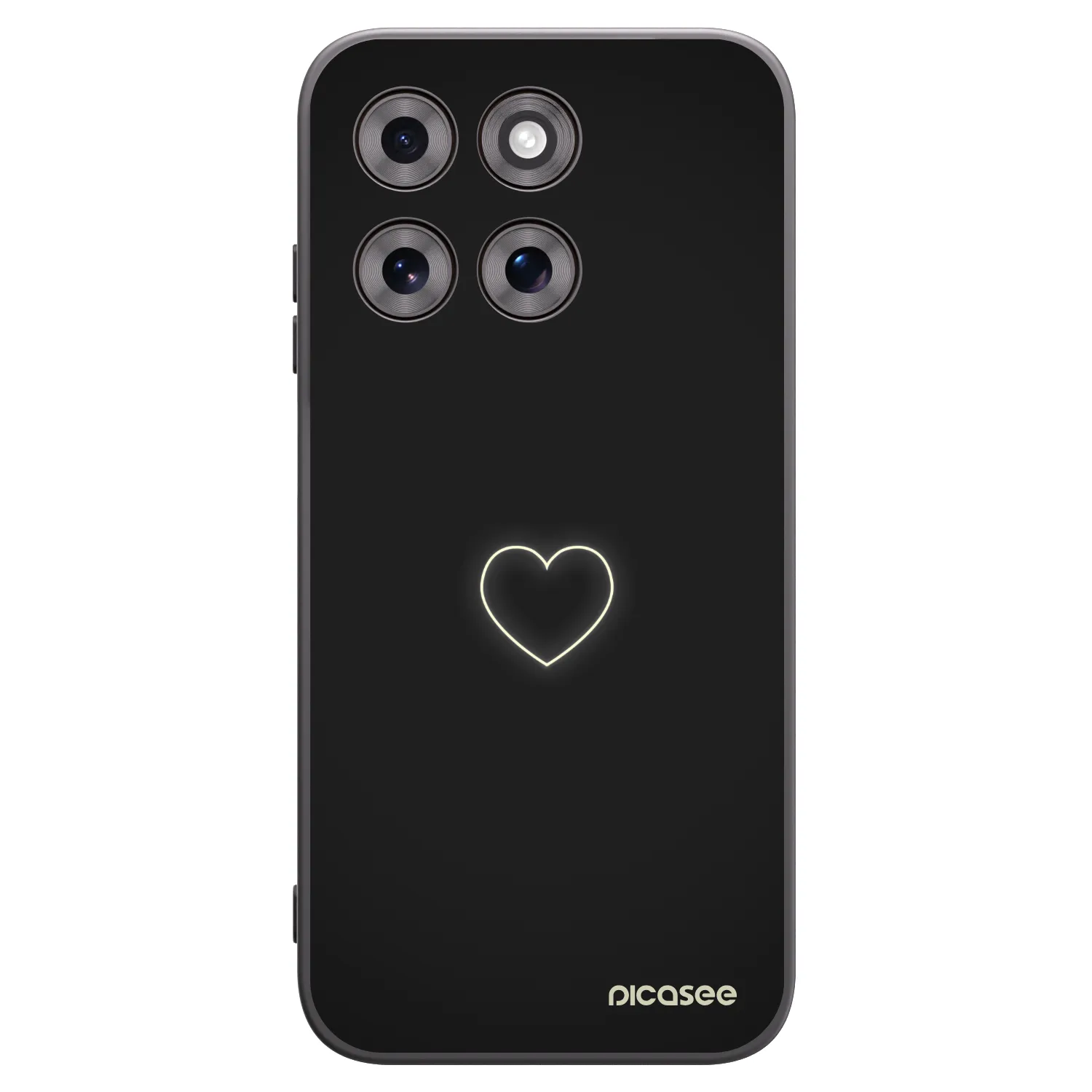 Picasee silikonový černý obal pro Motorola Moto G77 - Heart
