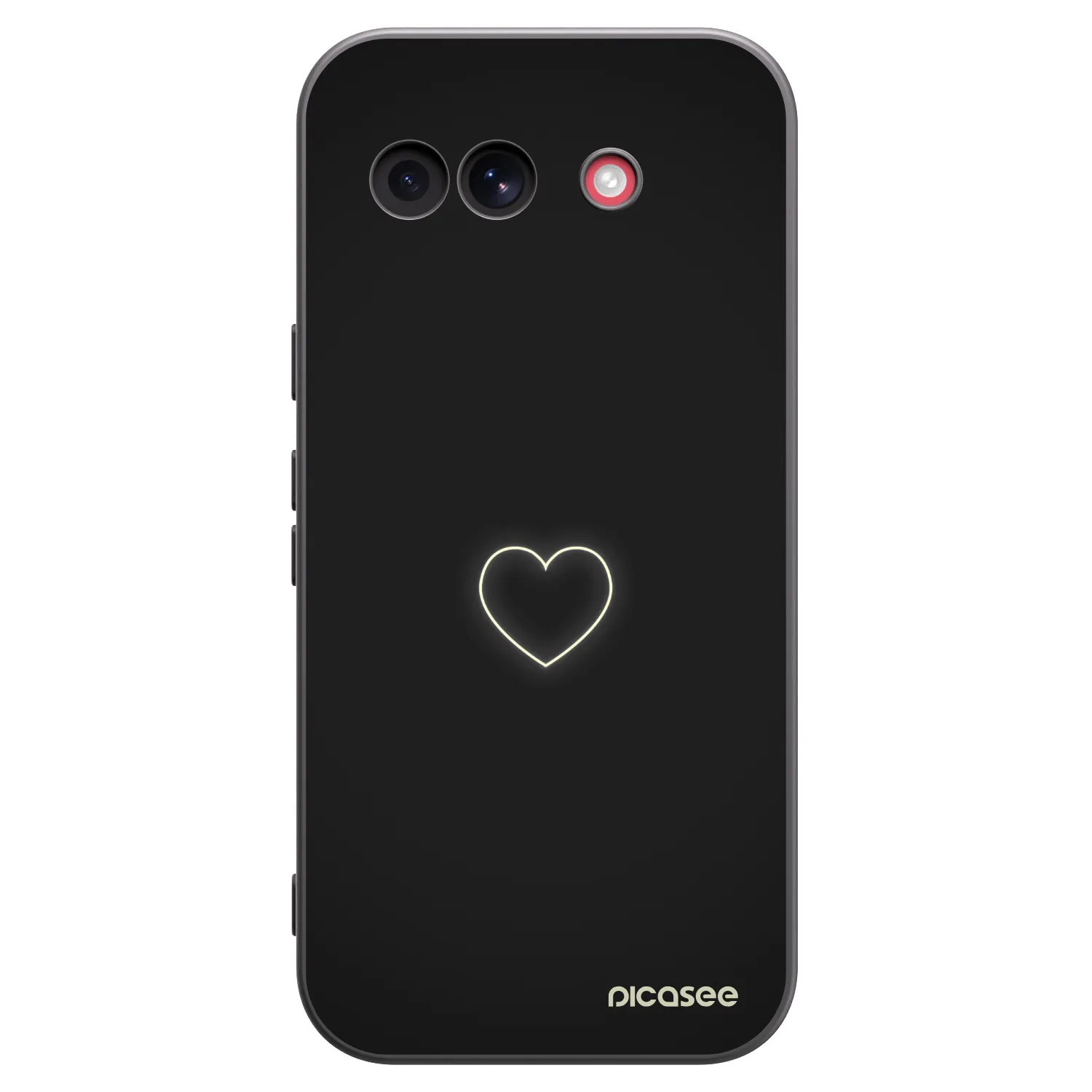 Picasee silikonový černý obal pro Google Pixel 10a - Heart