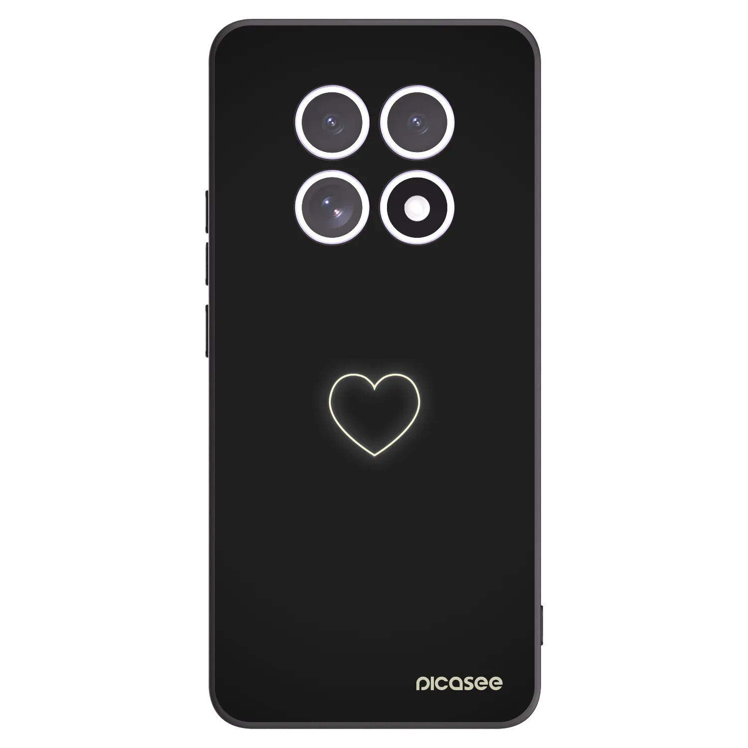 Picasee silikonový černý obal pro Xiaomi Redmi Note 15 5G - Heart