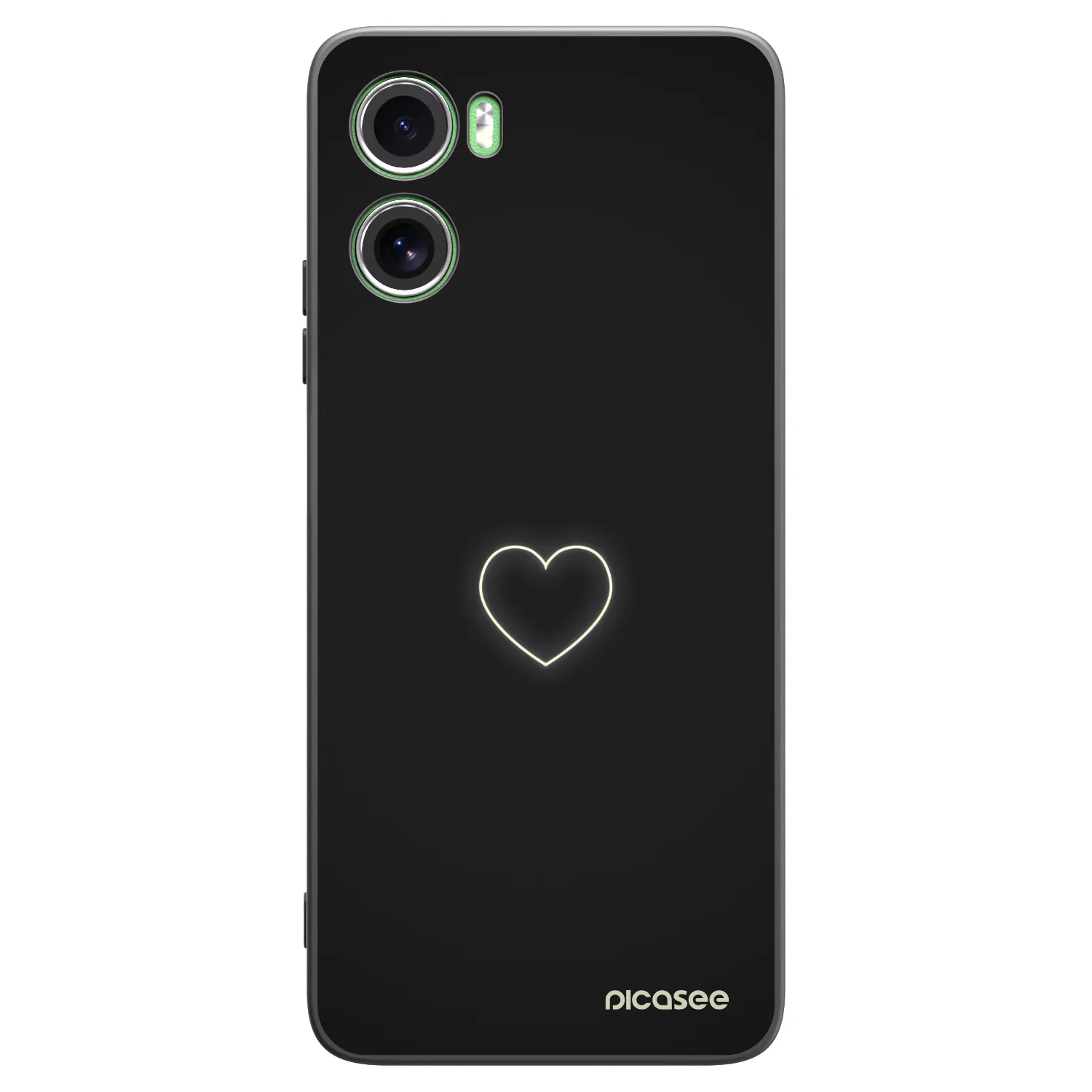 Picasee silikonový černý obal pro Motorola Moto G06 - Heart