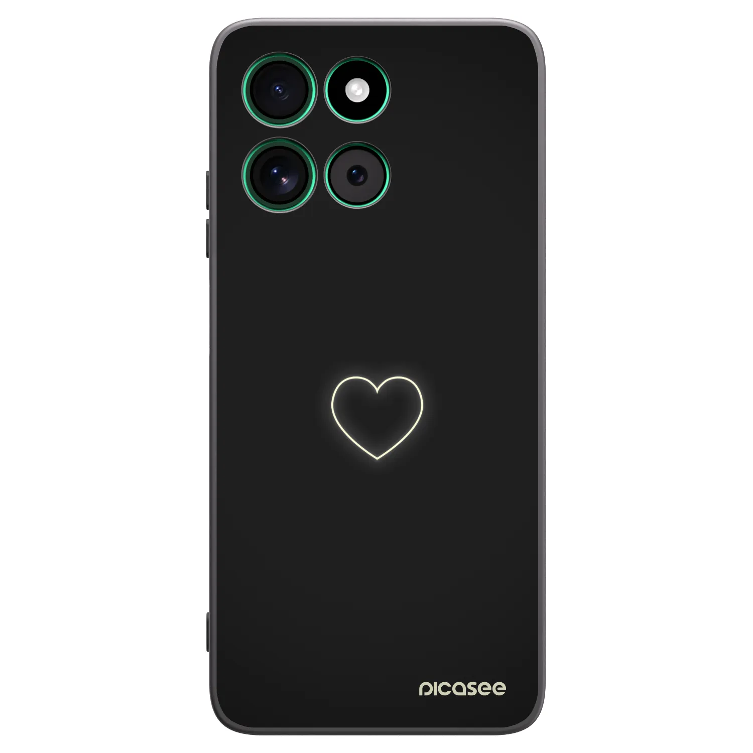 Picasee silikonový černý obal pro Motorola Moto G57 Power - Heart