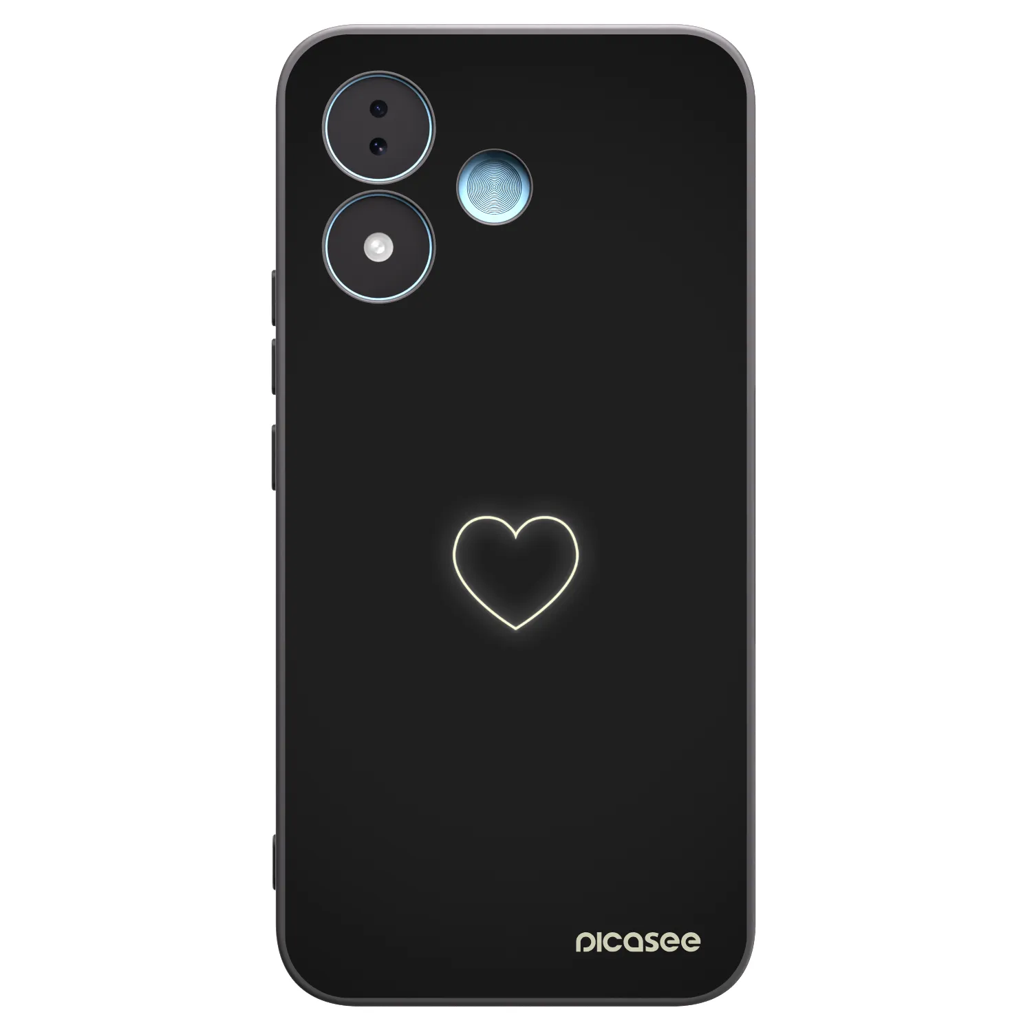 Picasee silikonový černý obal pro Xiaomi Redmi Note 17 5G - Heart