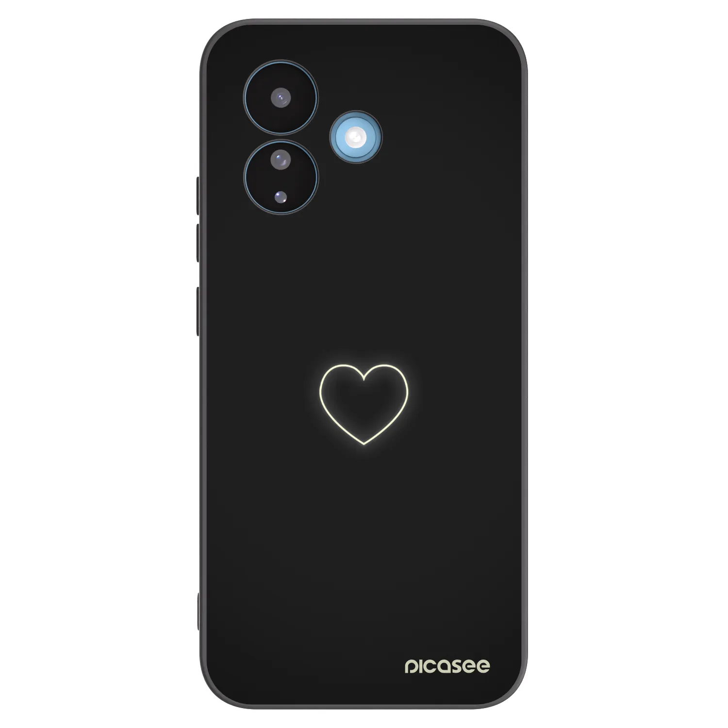 Picasee silikonový černý obal pro Xiaomi Redmi Note 17 Pro 5G - Heart