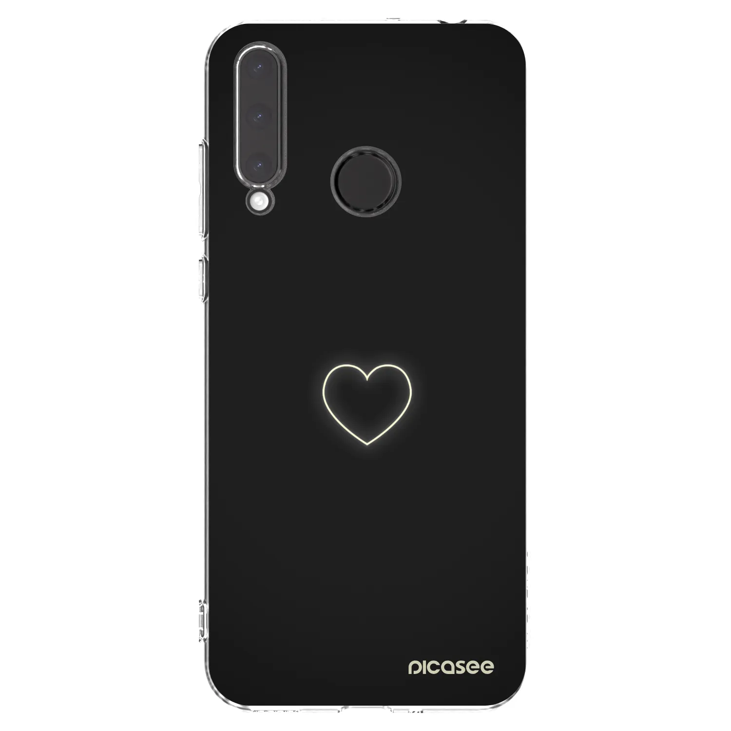 Picasee silikonový průhledný obal pro Honor 20 Lite - Heart