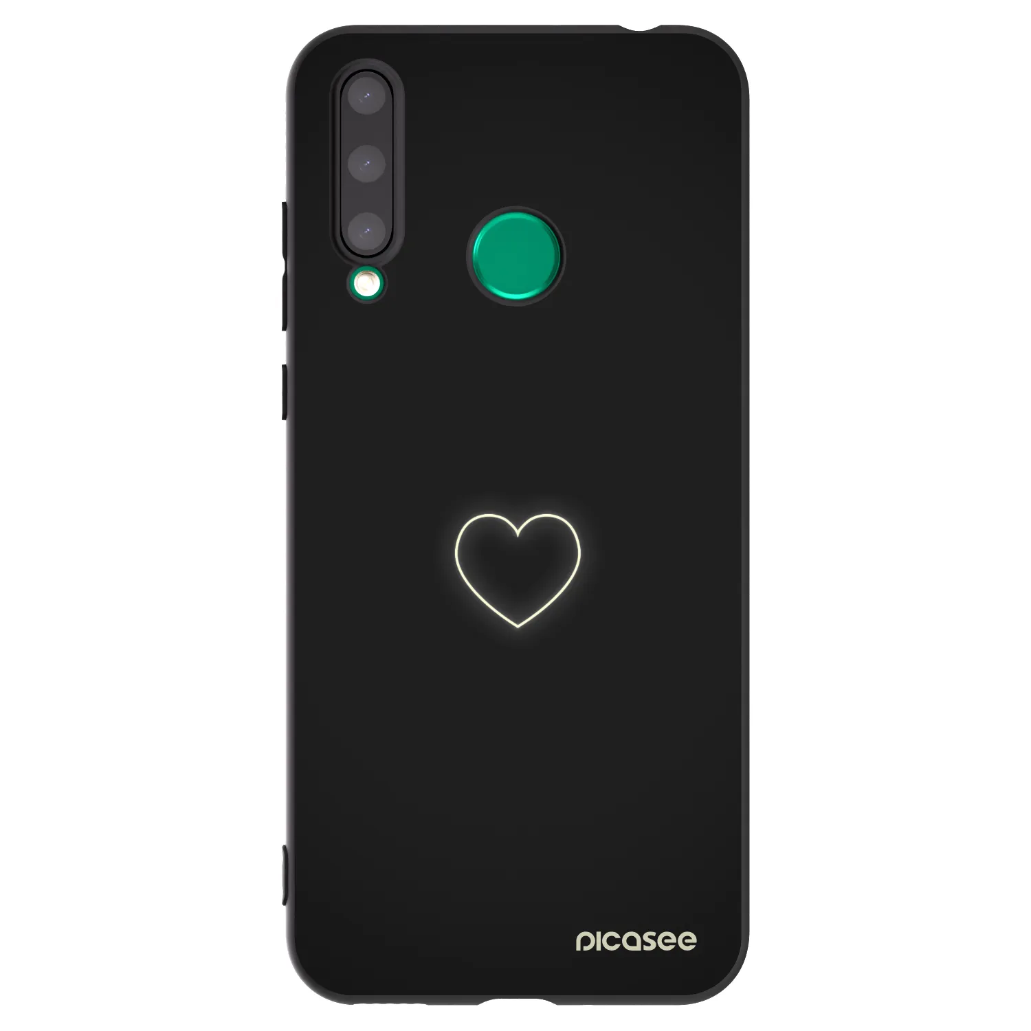 Picasee silikonový černý obal pro Honor 20 Lite - Heart