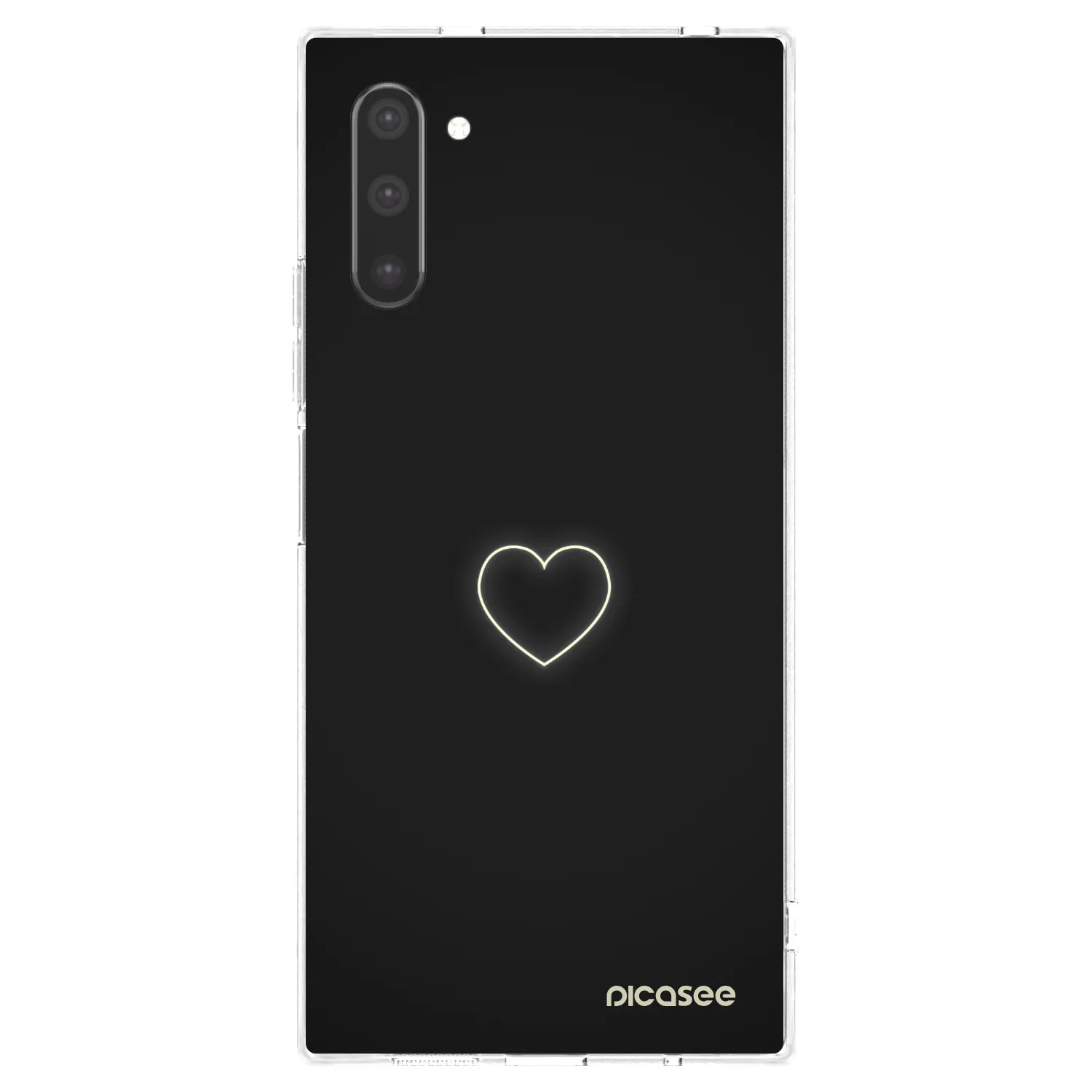 Picasee silikonový průhledný obal pro Samsung Galaxy Note 10 N970F - Heart