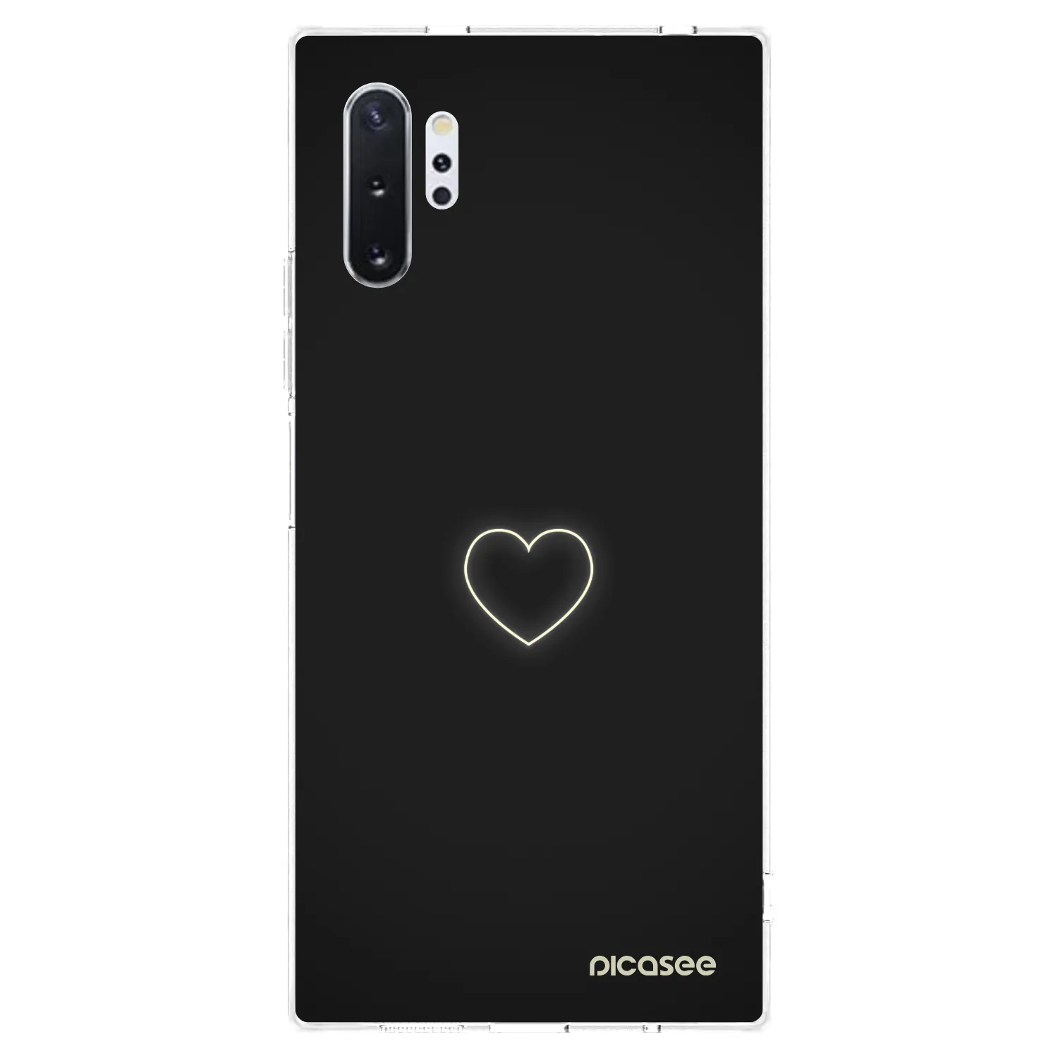 Picasee silikonový průhledný obal pro Samsung Galaxy Note 10+ N975F - Heart