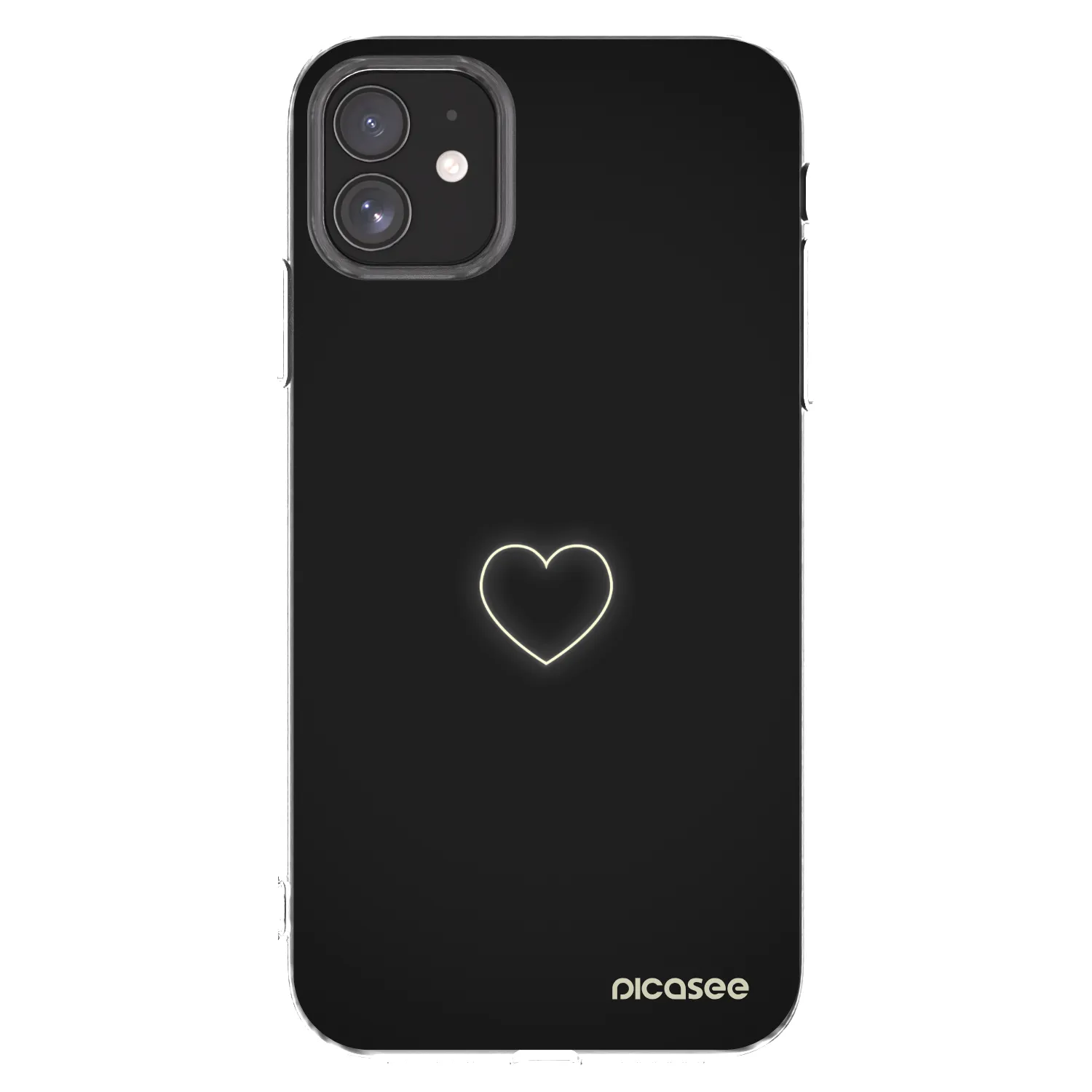 Picasee silikonový průhledný obal pro Apple iPhone 11 - Heart