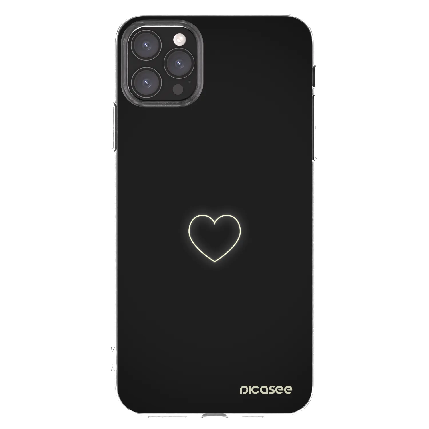 Picasee silikonový průhledný obal pro Apple iPhone 11 Pro Max - Heart