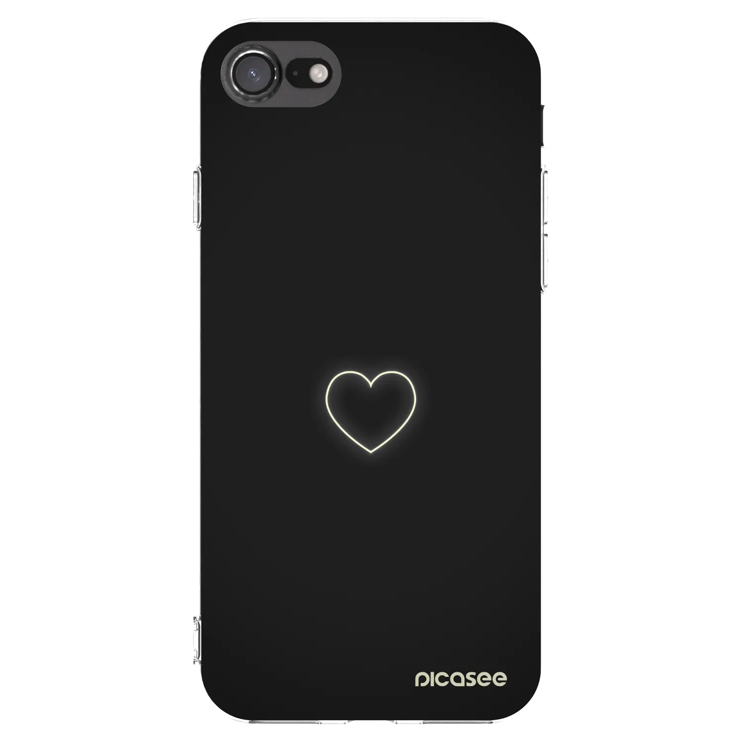 Picasee silikonový průhledný obal pro Apple iPhone 8 - Heart