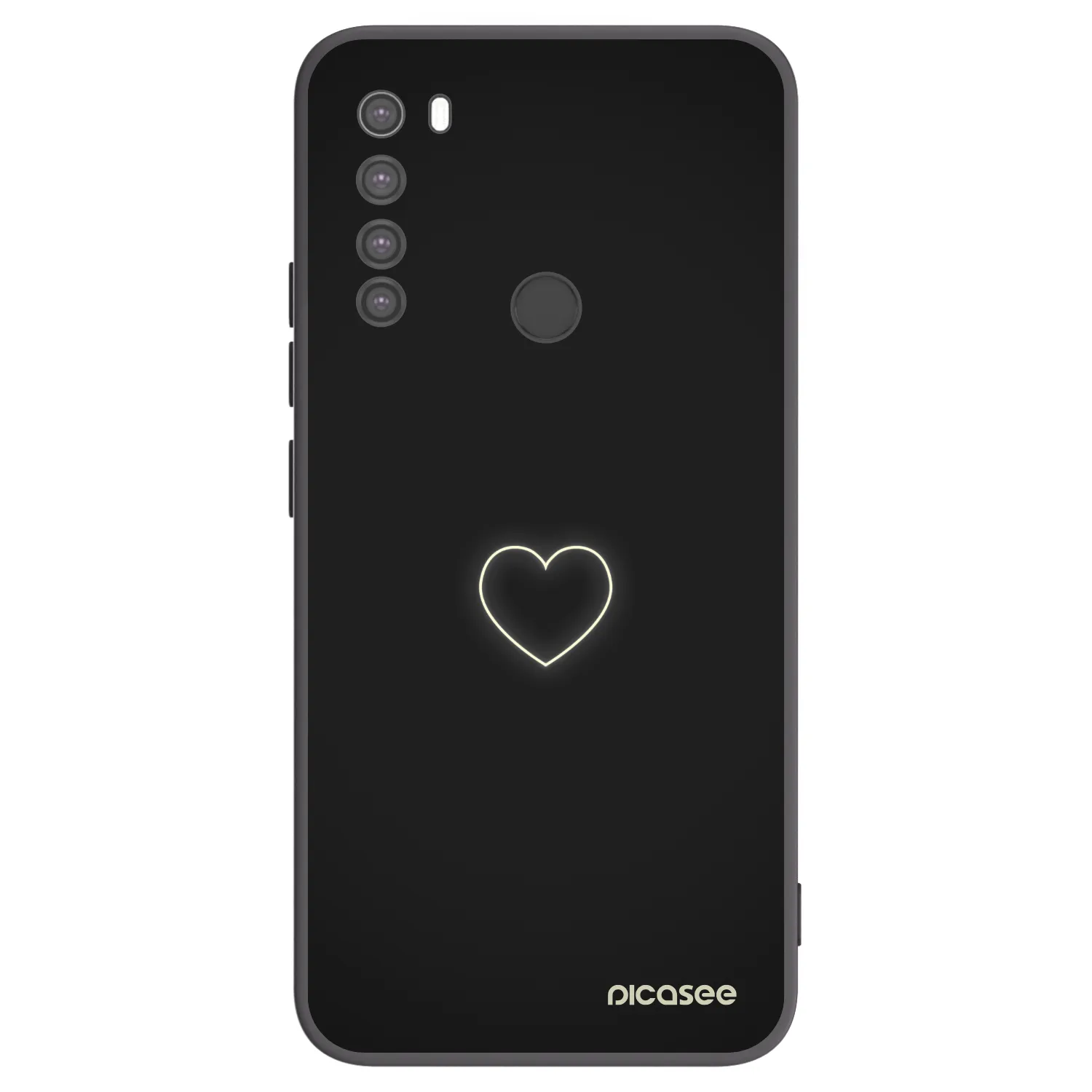 Picasee silikonový černý obal pro Xiaomi Redmi Note 8 - Heart