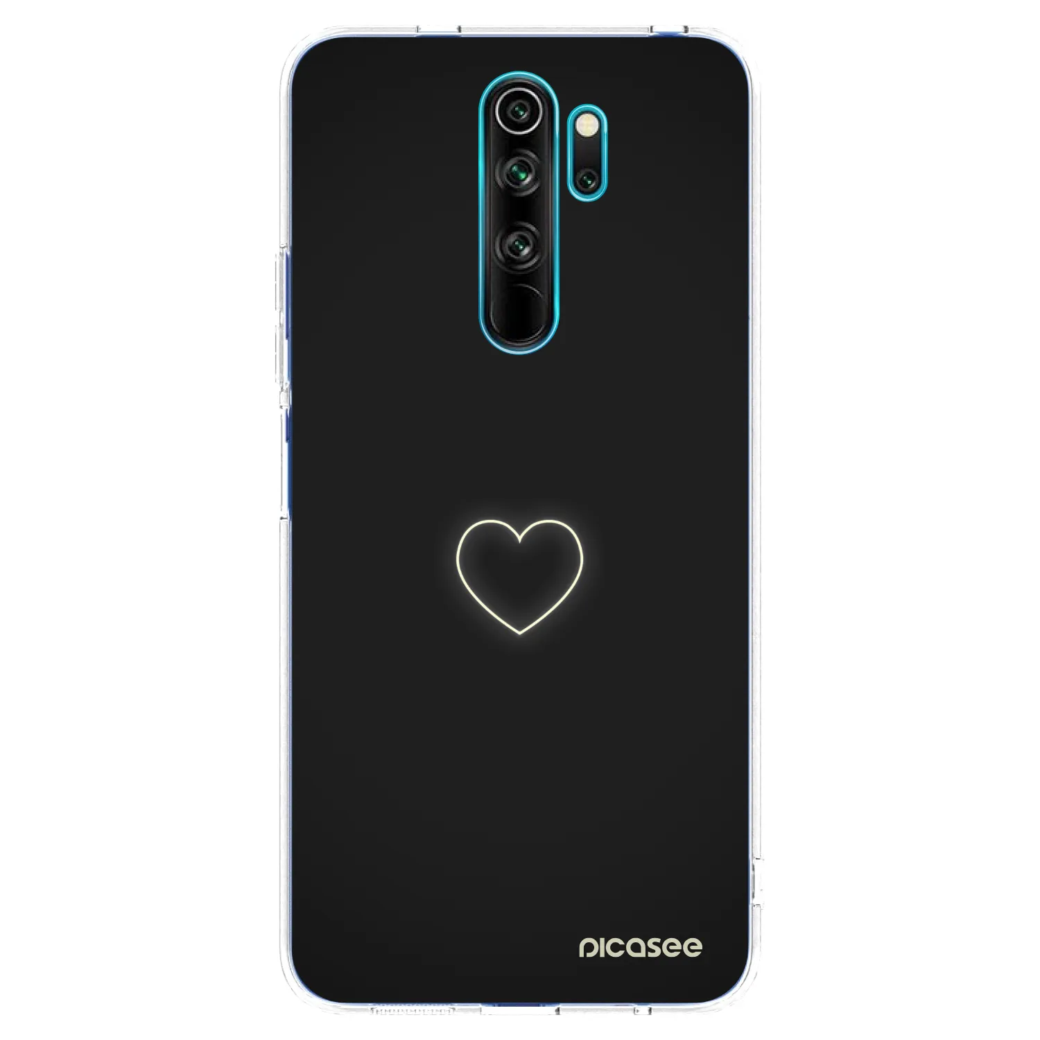 Picasee silikonový průhledný obal pro Xiaomi Redmi Note 8 Pro - Heart