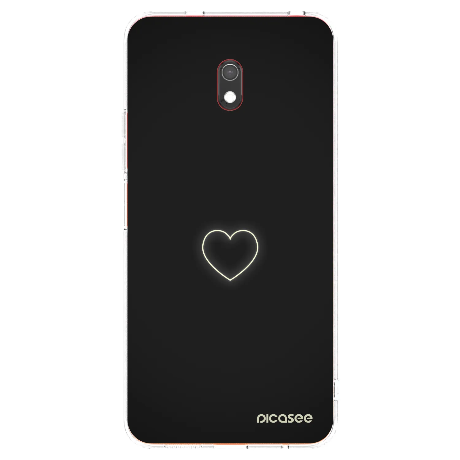 Picasee silikonový průhledný obal pro Xiaomi Redmi 8A - Heart
