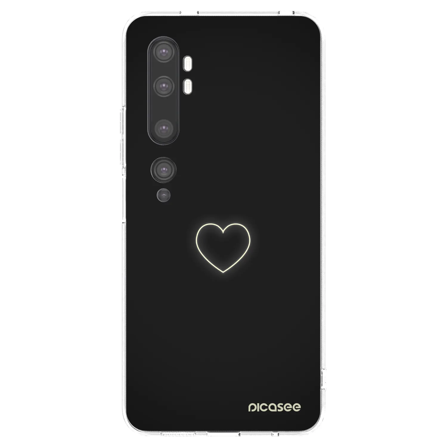 Picasee silikonový průhledný obal pro Xiaomi Mi Note 10 (Pro) - Heart