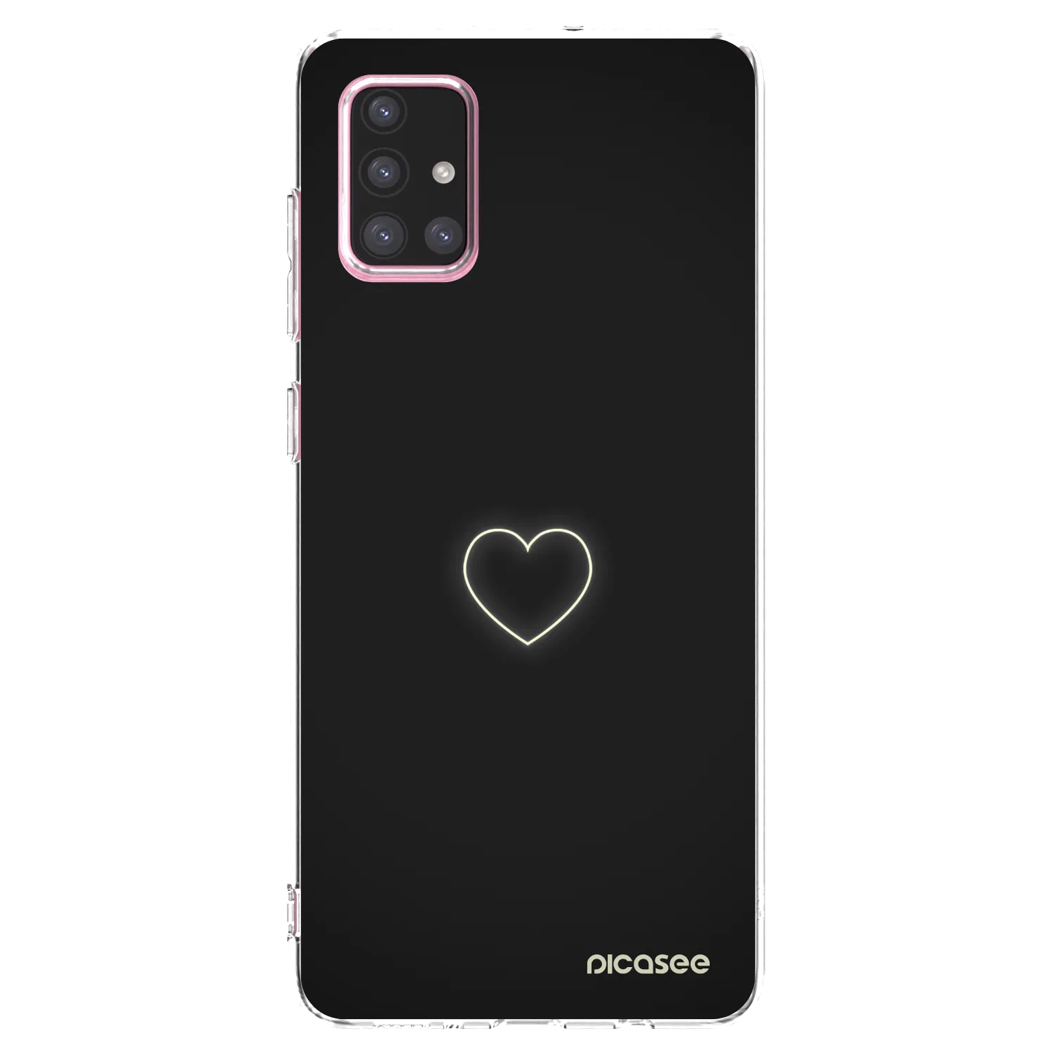 Picasee silikonový průhledný obal pro Samsung Galaxy A71 A715F - Heart