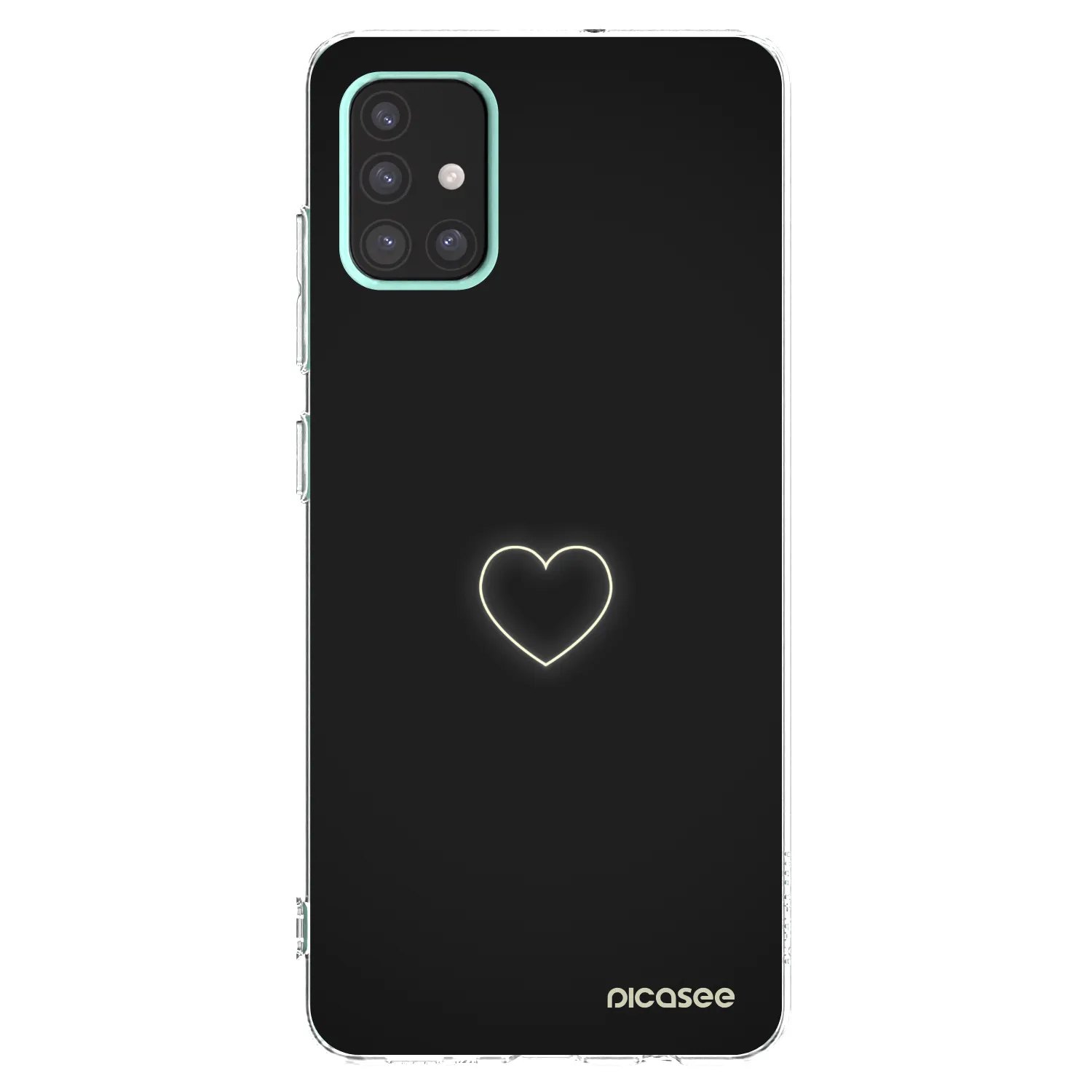 Picasee silikonový průhledný obal pro Samsung Galaxy A51 A515F - Heart