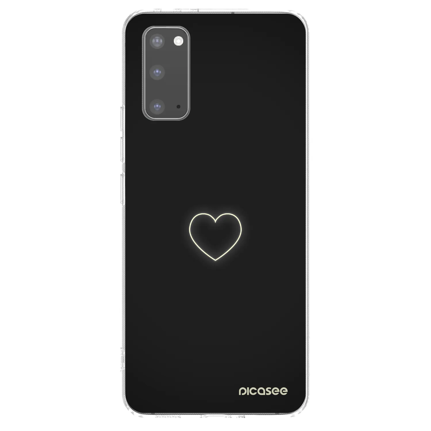Picasee silikonový průhledný obal pro Samsung Galaxy S20 G980F - Heart