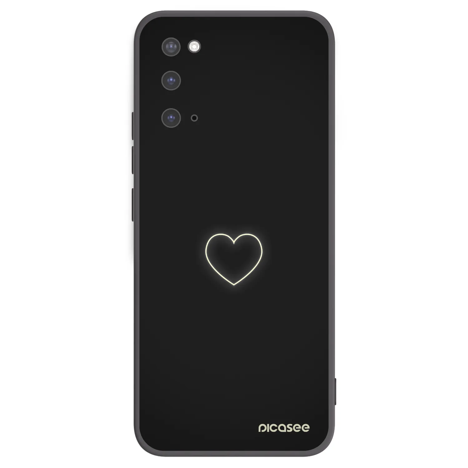 Picasee silikonový černý obal pro Samsung Galaxy S20 G980F - Heart