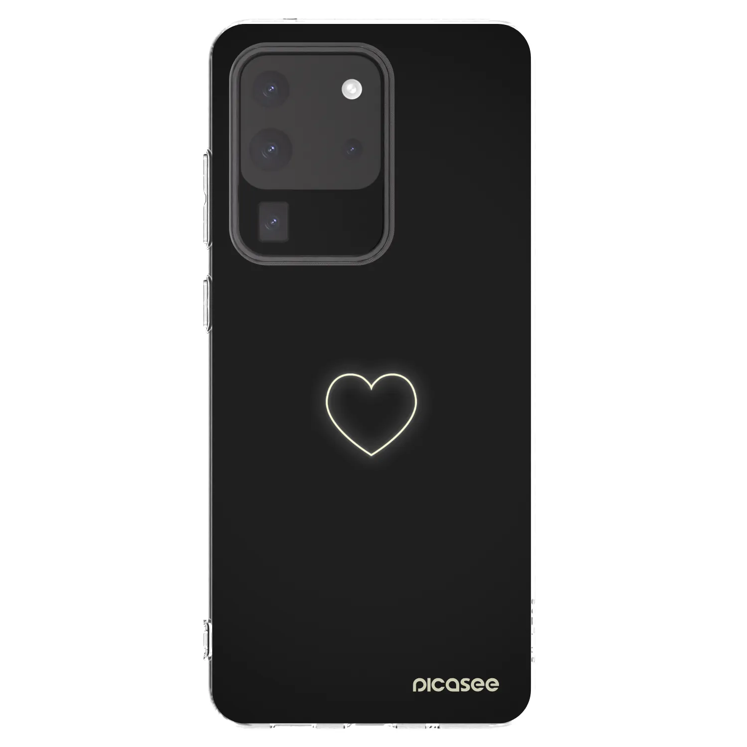 Picasee silikonový průhledný obal pro Samsung Galaxy S20 Ultra 5G G988F - Heart