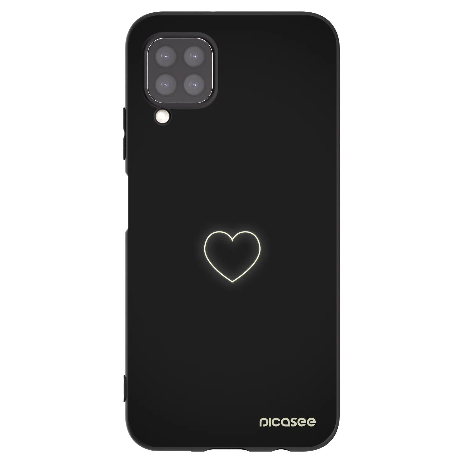 Picasee silikonový černý obal pro Huawei P40 Lite - Heart
