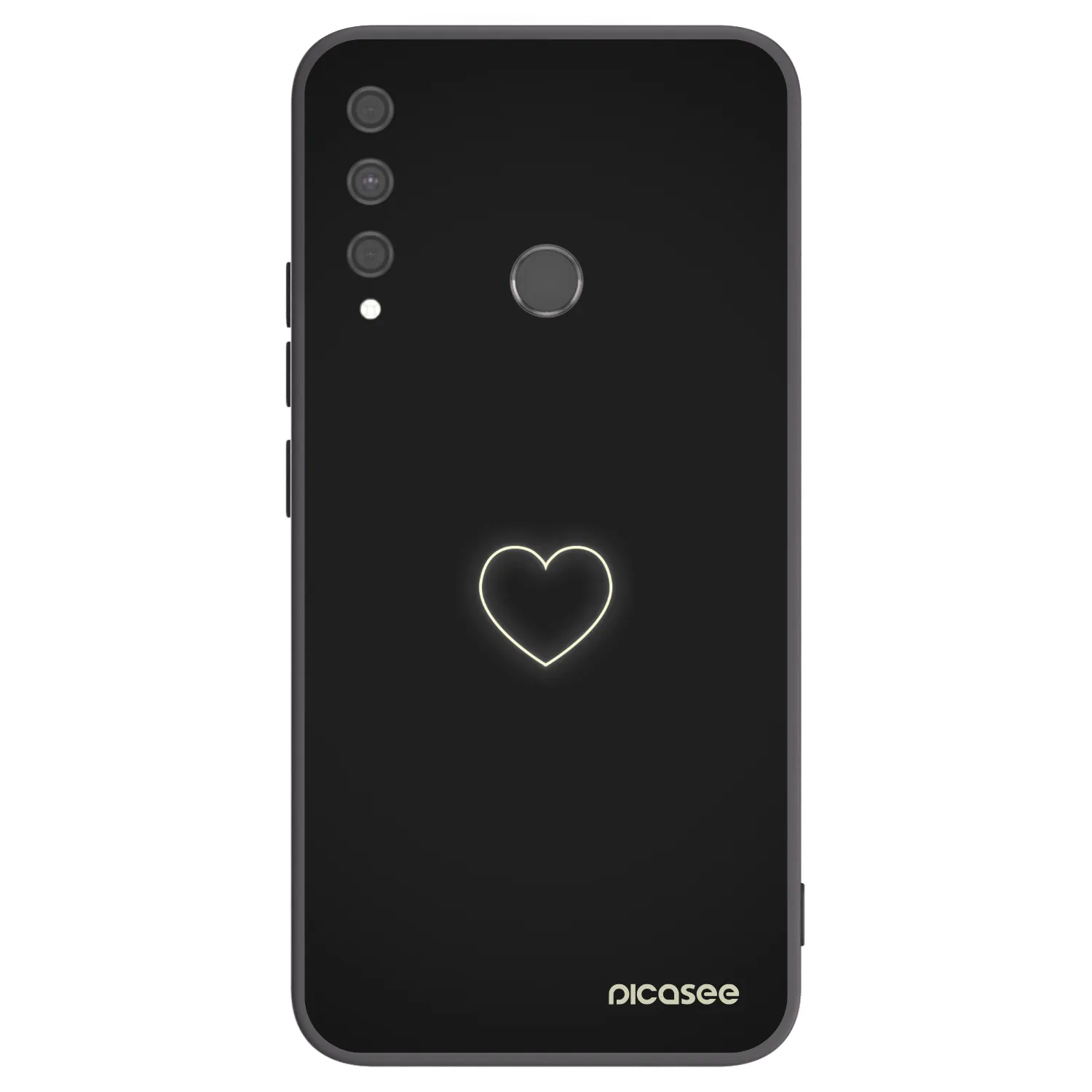 Picasee silikonový černý obal pro Huawei P40 Lite E - Heart