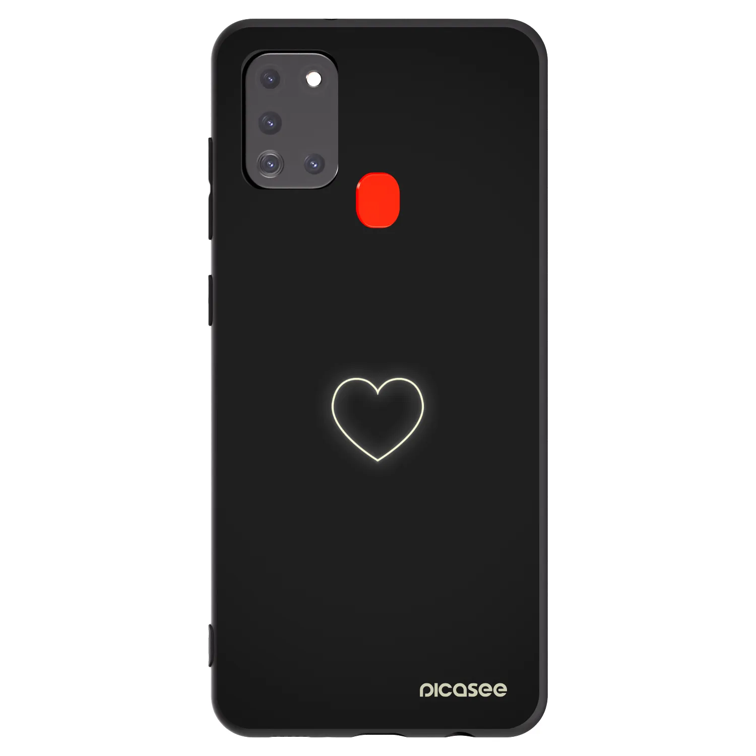 Picasee silikonový černý obal pro Samsung Galaxy A21s - Heart
