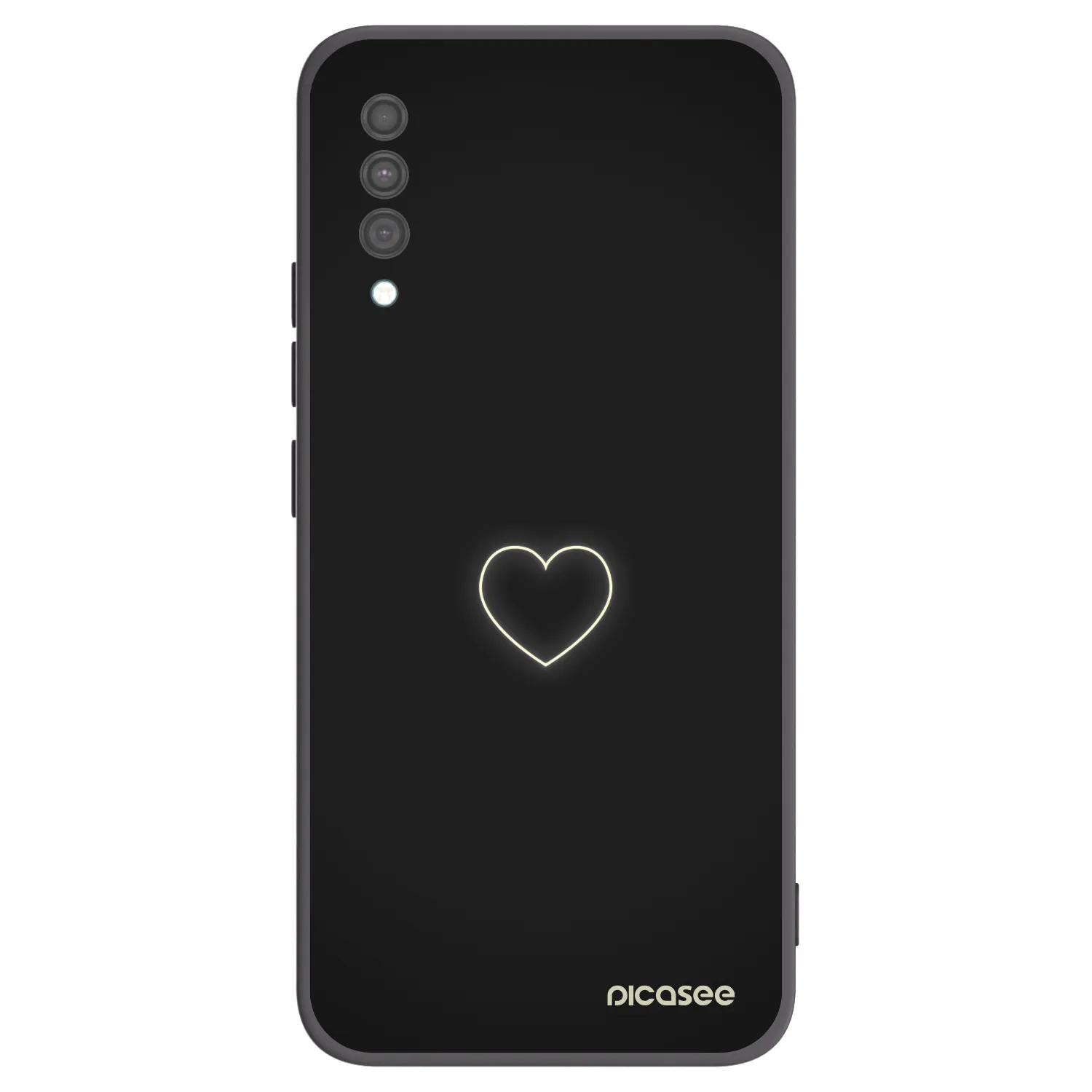 Picasee silikonový černý obal pro Samsung Galaxy A30s A307F - Heart