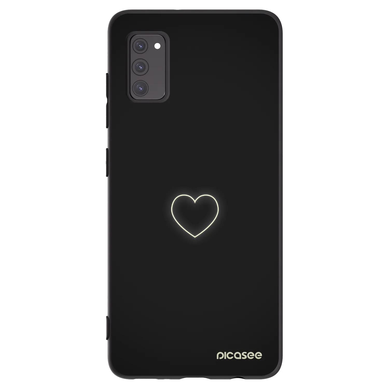 Picasee silikonový černý obal pro Samsung Galaxy A41 A415F - Heart