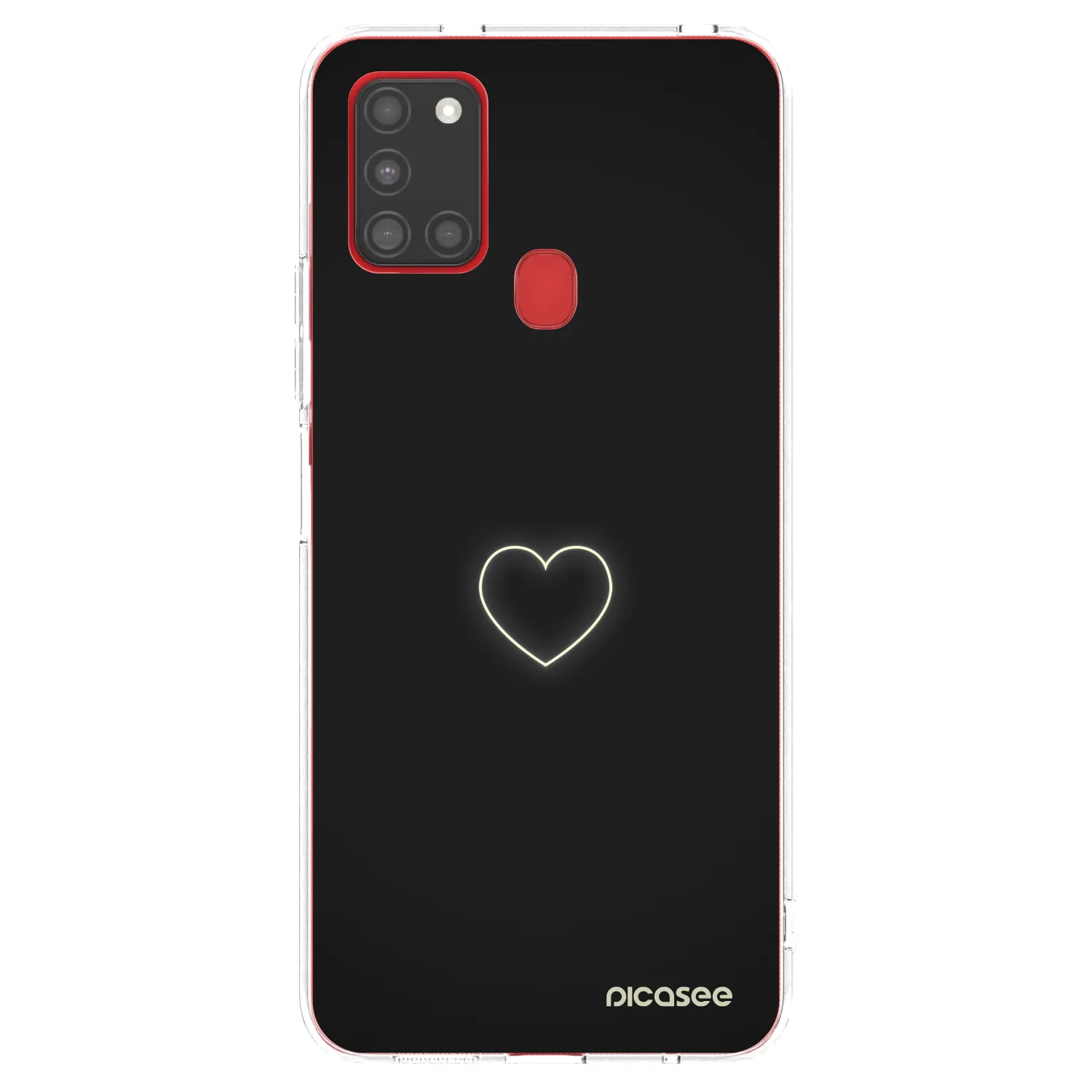 Picasee silikonový průhledný obal pro Samsung Galaxy A21s - Heart