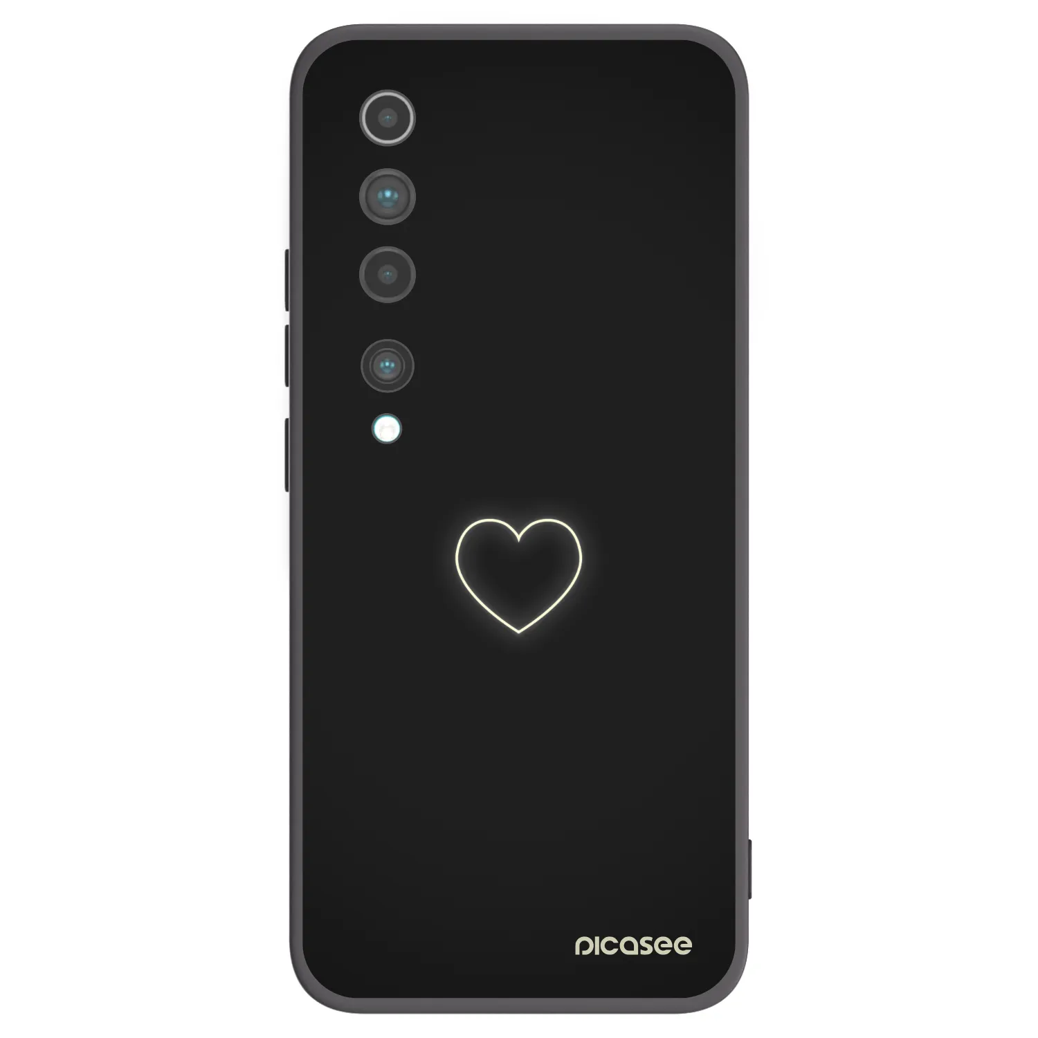 Picasee silikonový černý obal pro Xiaomi Mi 10 - Heart