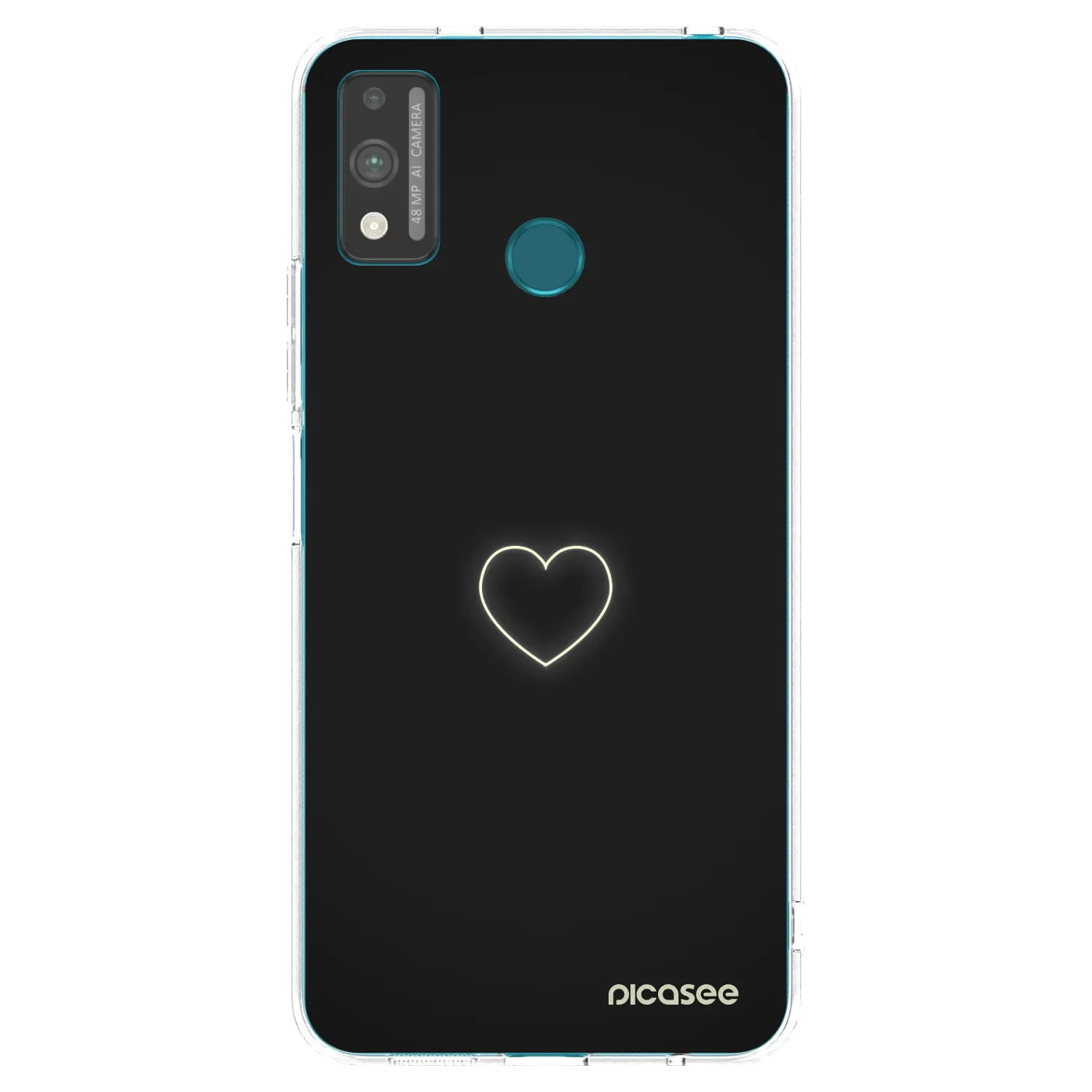 Picasee silikonový průhledný obal pro Honor 9X Lite - Heart