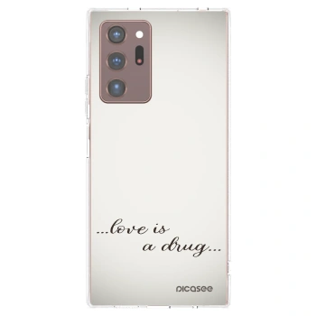 Picasee silikonový průhledný obal pro Samsung Galaxy Note 20 Ultra - Love is a drug