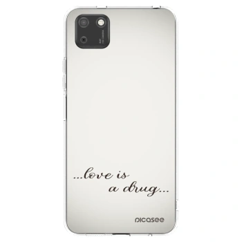 Picasee silikonový průhledný obal pro Huawei Y5P - Love is a drug