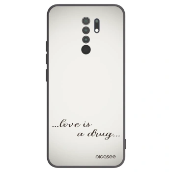 Picasee silikonový černý obal pro Xiaomi Redmi 9 - Love is a drug